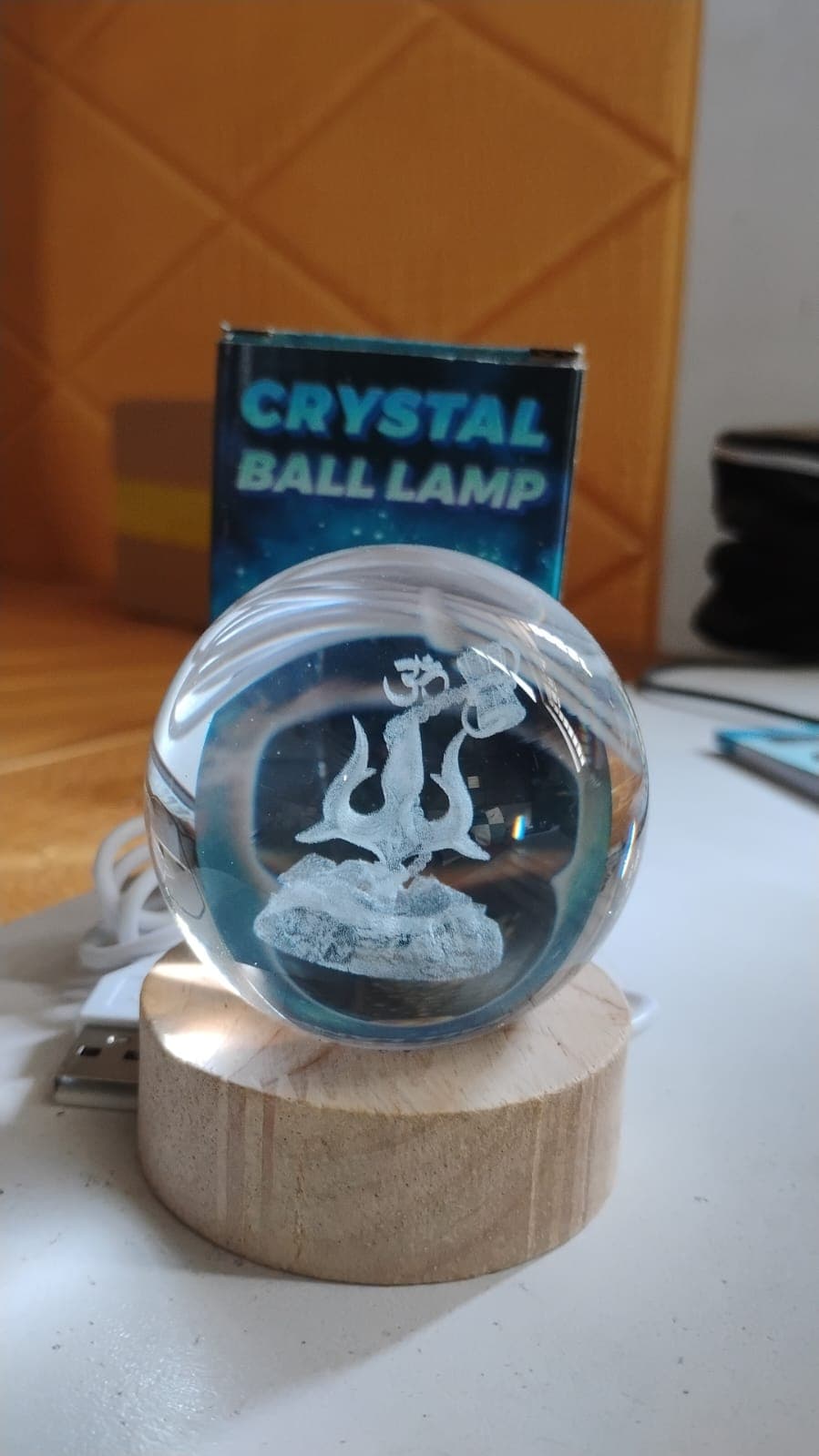 3D Crystal Ball lamps 3D Crystal Ball Night Light (1 Pc) thumbnail 7