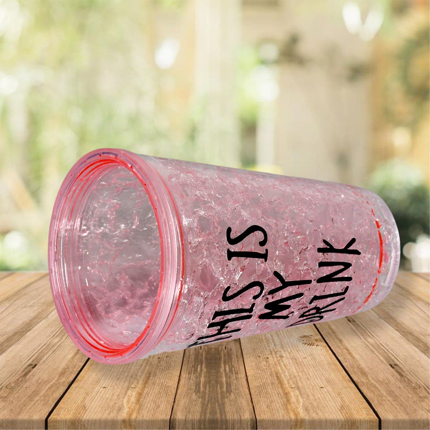 Plastic Creative Cold Drink Cup, Reusable Tea Coffee Tumbler With Lid And Straw, Double Wall Plastic Drinking Sport Bottle, Travel Tumbler thumbnail 7