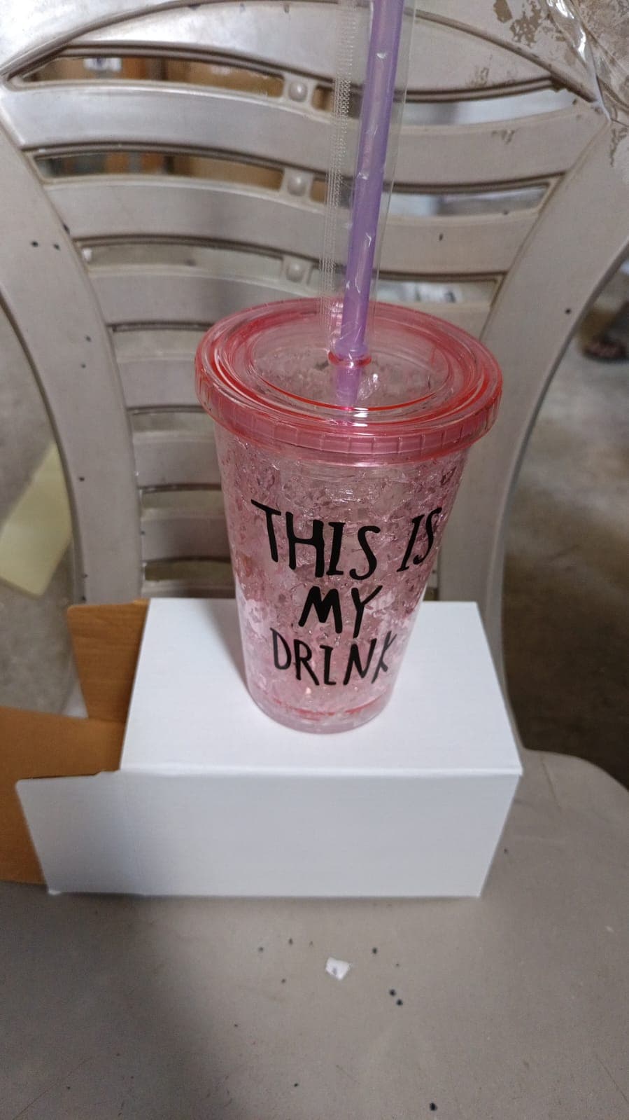 Plastic Creative Cold Drink Cup, Reusable Tea Coffee Tumbler With Lid And Straw, Double Wall Plastic Drinking Sport Bottle, Travel Tumbler thumbnail 9