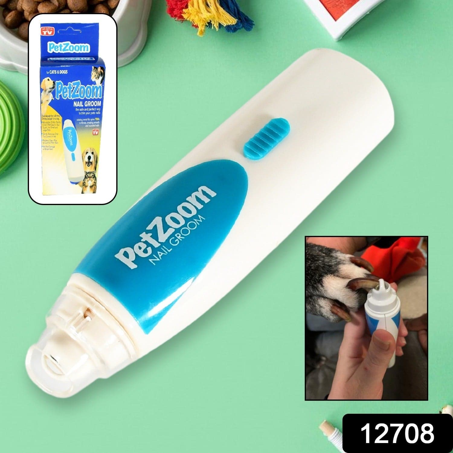 Electric Pet Nail Paw Trimmer, Clipper For Dogs And Cats Of Cordless Nail Grinding Grooming Tool (1 Pc / Battery Not Included) thumbnail 2