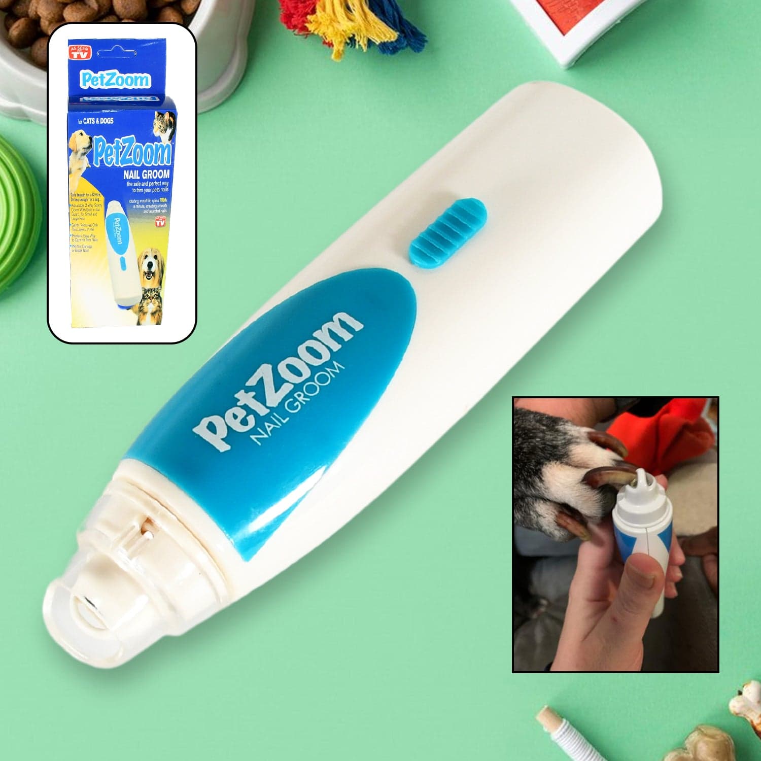 Electric Pet Nail Paw Trimmer, Clipper For Dogs And Cats Of Cordless Nail Grinding Grooming Tool (1 Pc / Battery Not Included) thumbnail 3