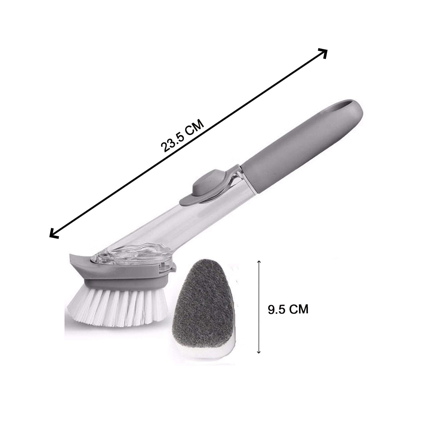 2-in-1 Dishwashing Brush, Long Handle Wash Pot Brush Washing Dish thumbnail 8