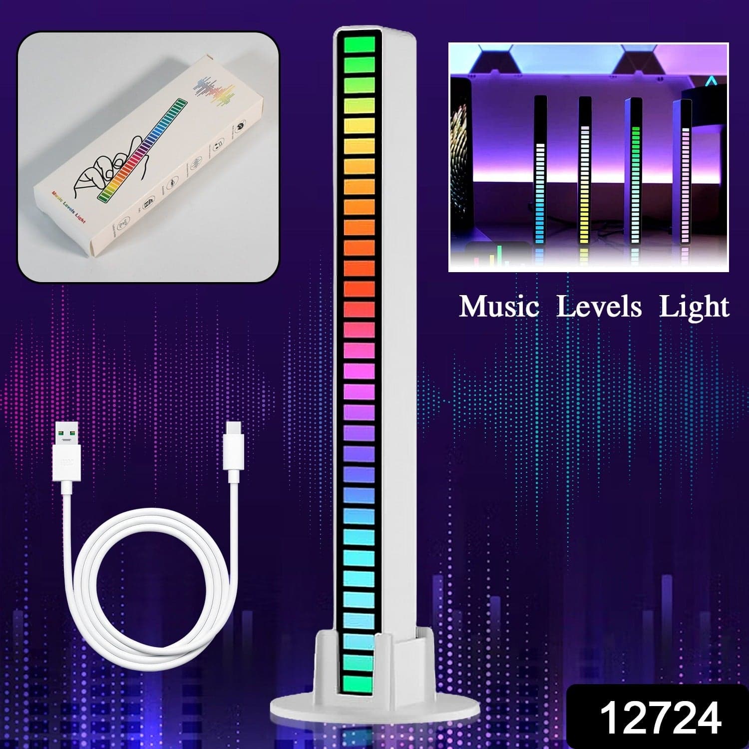 Rhythm Lights Agc Automatic Gain Control 32 Colorful Rgb Light Adjustable Pickup Rhythm Lights (1 Pc) thumbnail 2