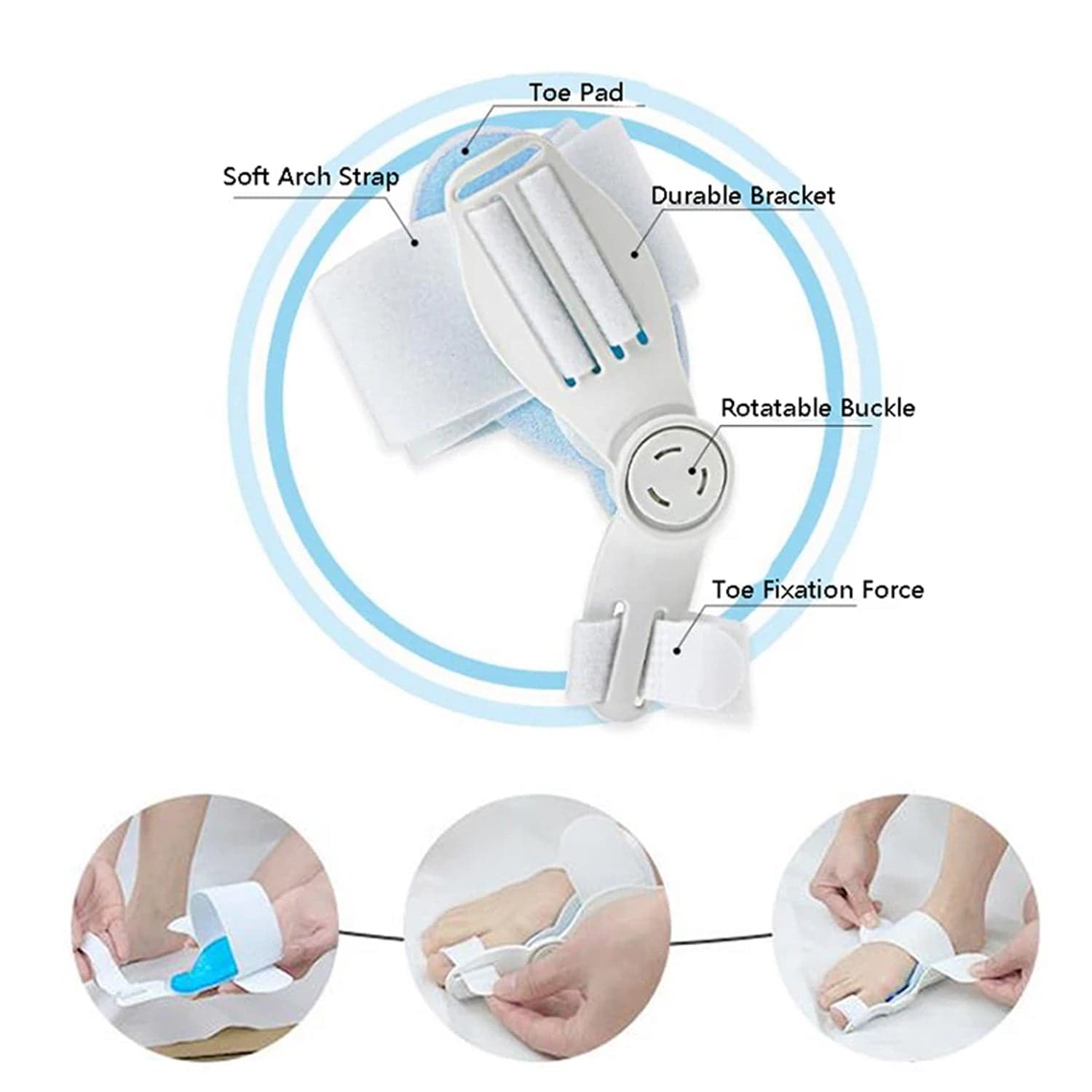 Adjustable Bunion Support Splint of Hallux Valgus Corrector for Men & Women thumbnail 3