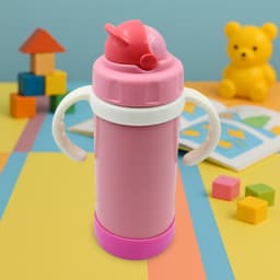 Stainless Steel Water Bottle With Handle & Straw Leak Proof