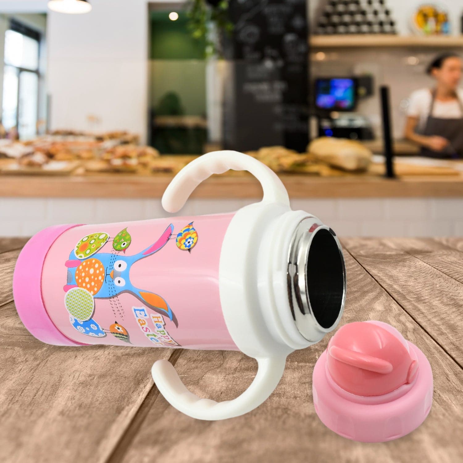 Stainless Steel Water Bottle With Handle & Straw Leak Proof thumbnail 3