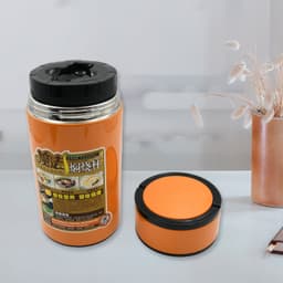 Stainless Steel Water Bottle With Foldable Spoon & Handle Easy To Carry