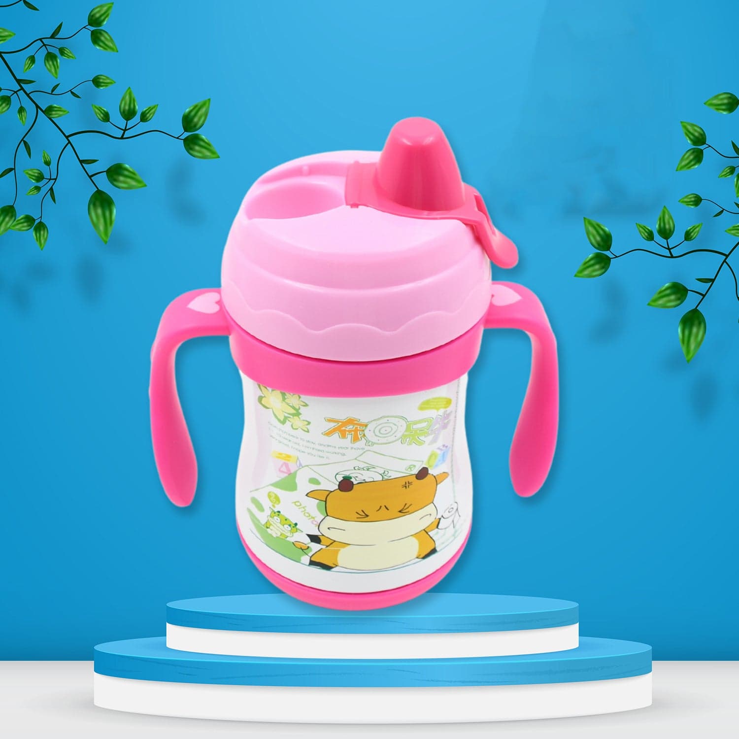 Vacuum Stainless Steel Water Bottle With Carry Handle & Straw Fridge Water Bottle Double Wall thumbnail 3