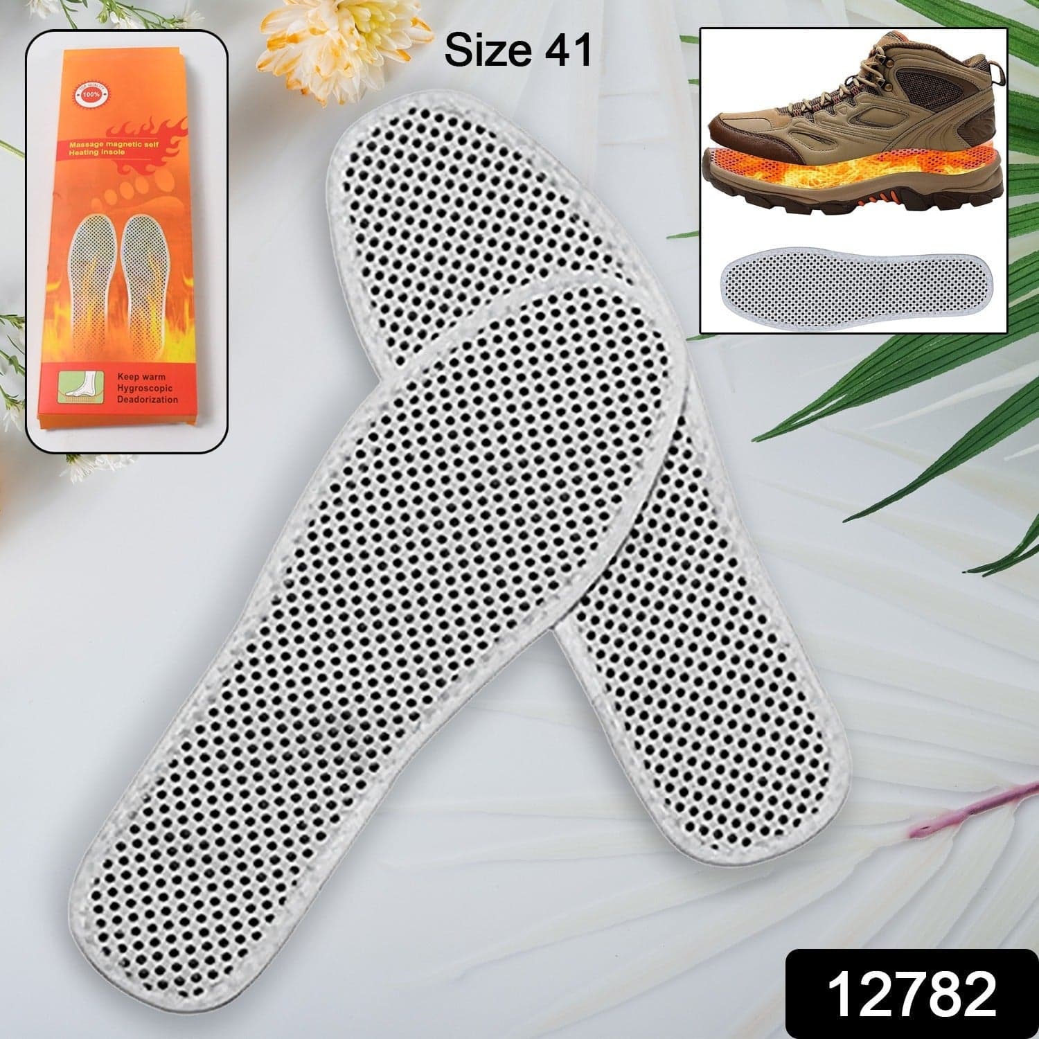 Self-Heating Magnetic Insoles for Men & Women of Warm Tourmaline Shoe Inserts (1 Pair) thumbnail 2