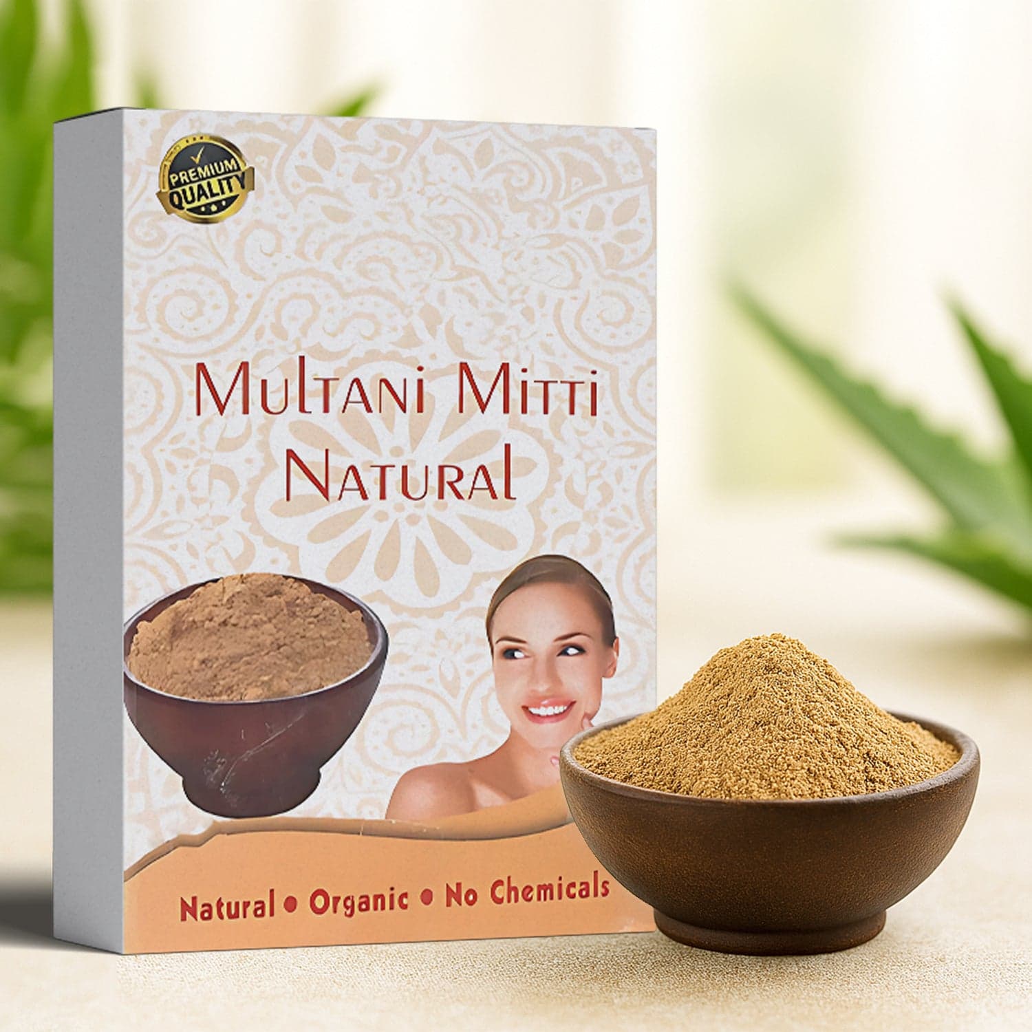 80gram Herbal Tan Removing Multani Mitti Face Pack For Skin Care Age Group thumbnail 1