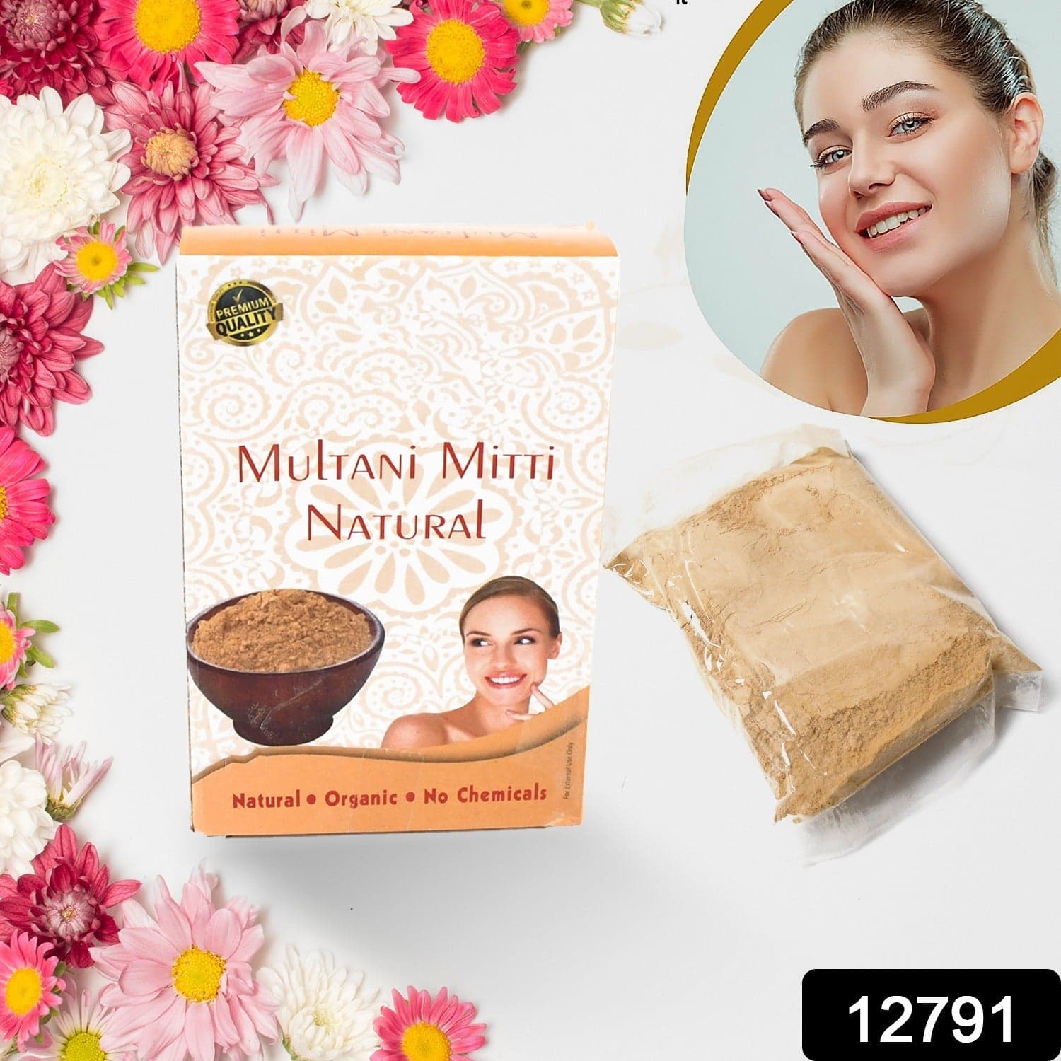 80gram Herbal Tan Removing Multani Mitti Face Pack For Skin Care Age Group thumbnail 2