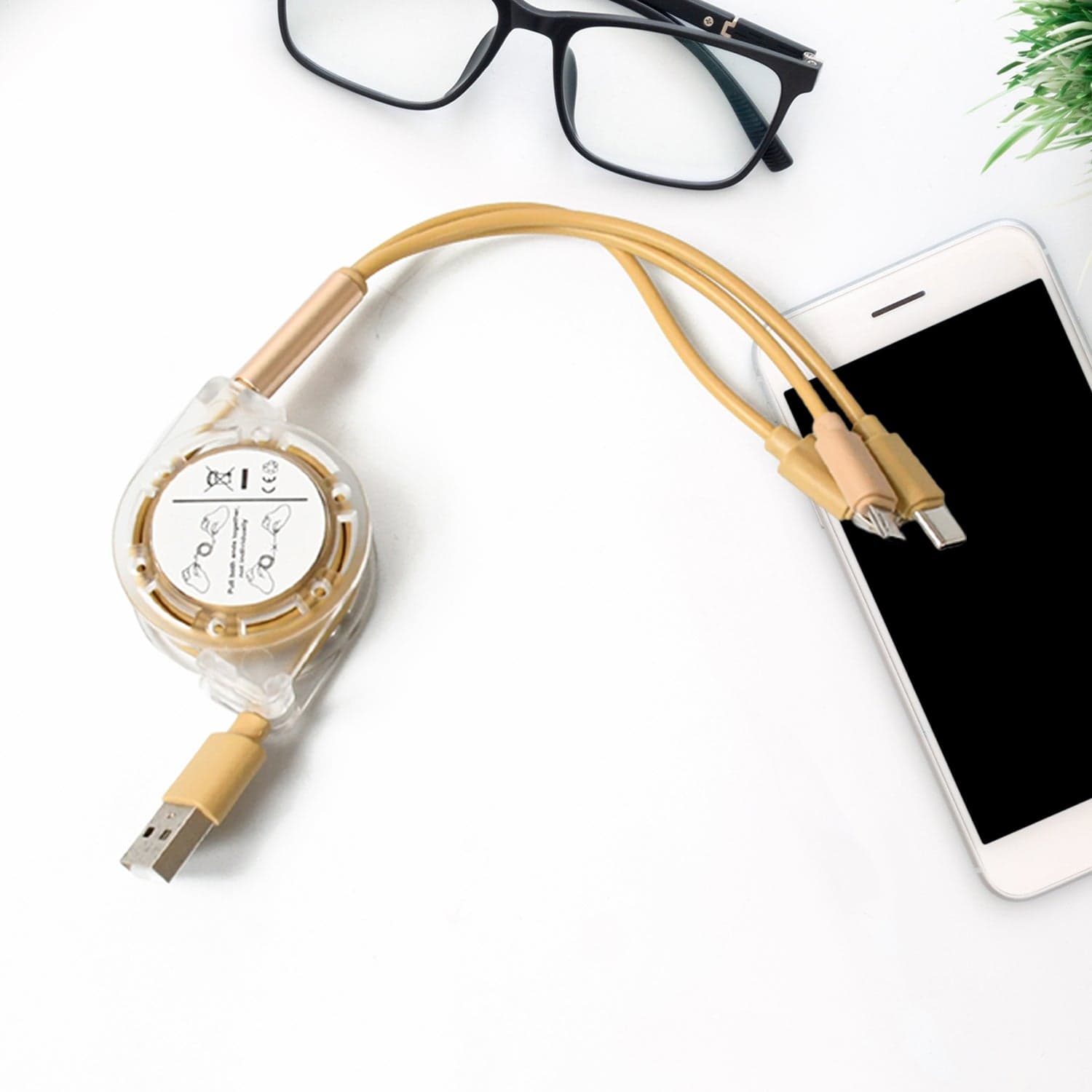 Retractable 3-in-1 Charger Cable for Phones & Android (1 Pc, Multi-USB) thumbnail 7