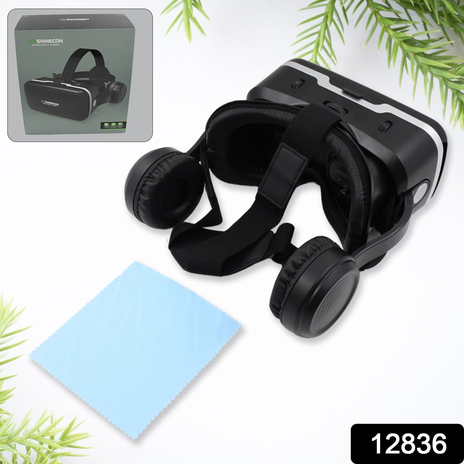 3D / HD VR Glasses Virtual Reality Goggles Headset for iOS for Android Smartphone VR Goggles-For 3D VR Movies Video Games with Headphones (1 Pc) thumbnail 3