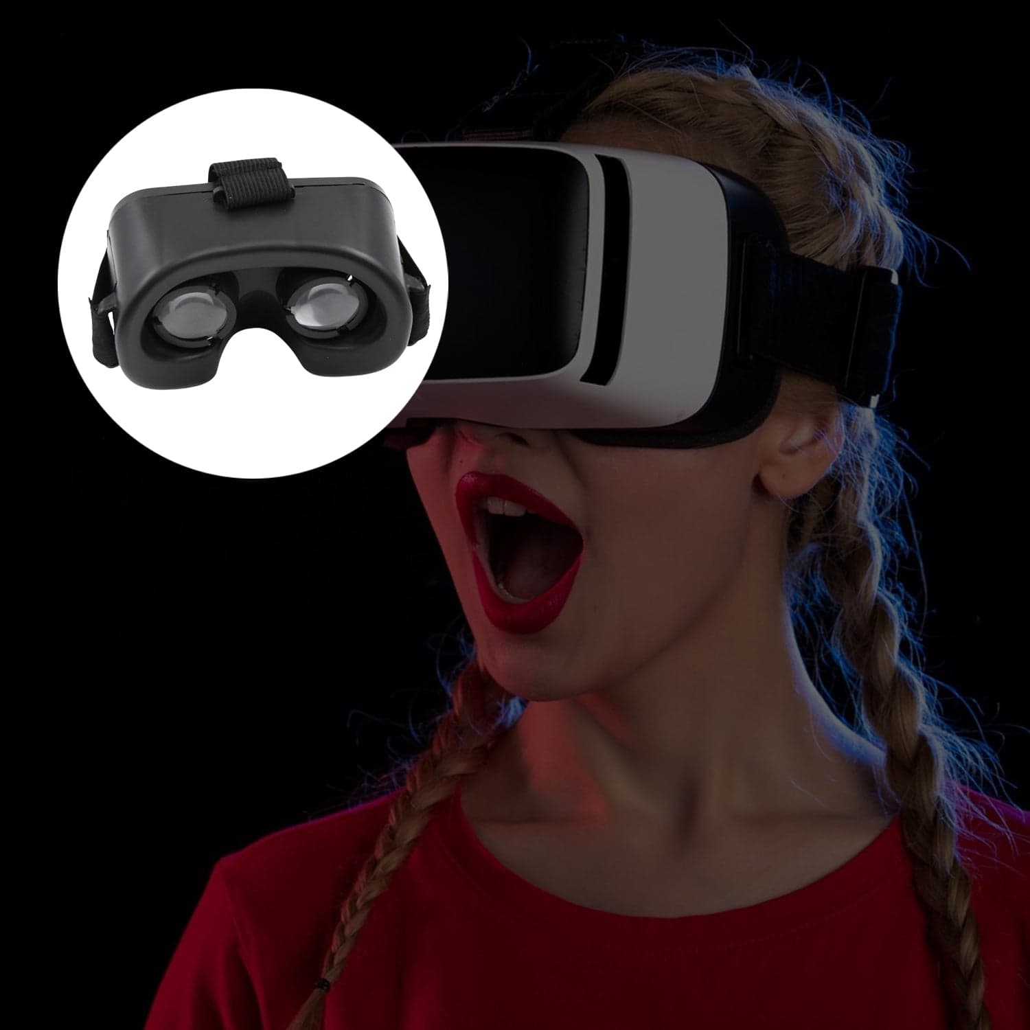 3D VR Glasses Virtual Reality Goggles Headset for All Smartphone VR Goggles-For 3D VR Movies Video Games (1 Pc) thumbnail 6