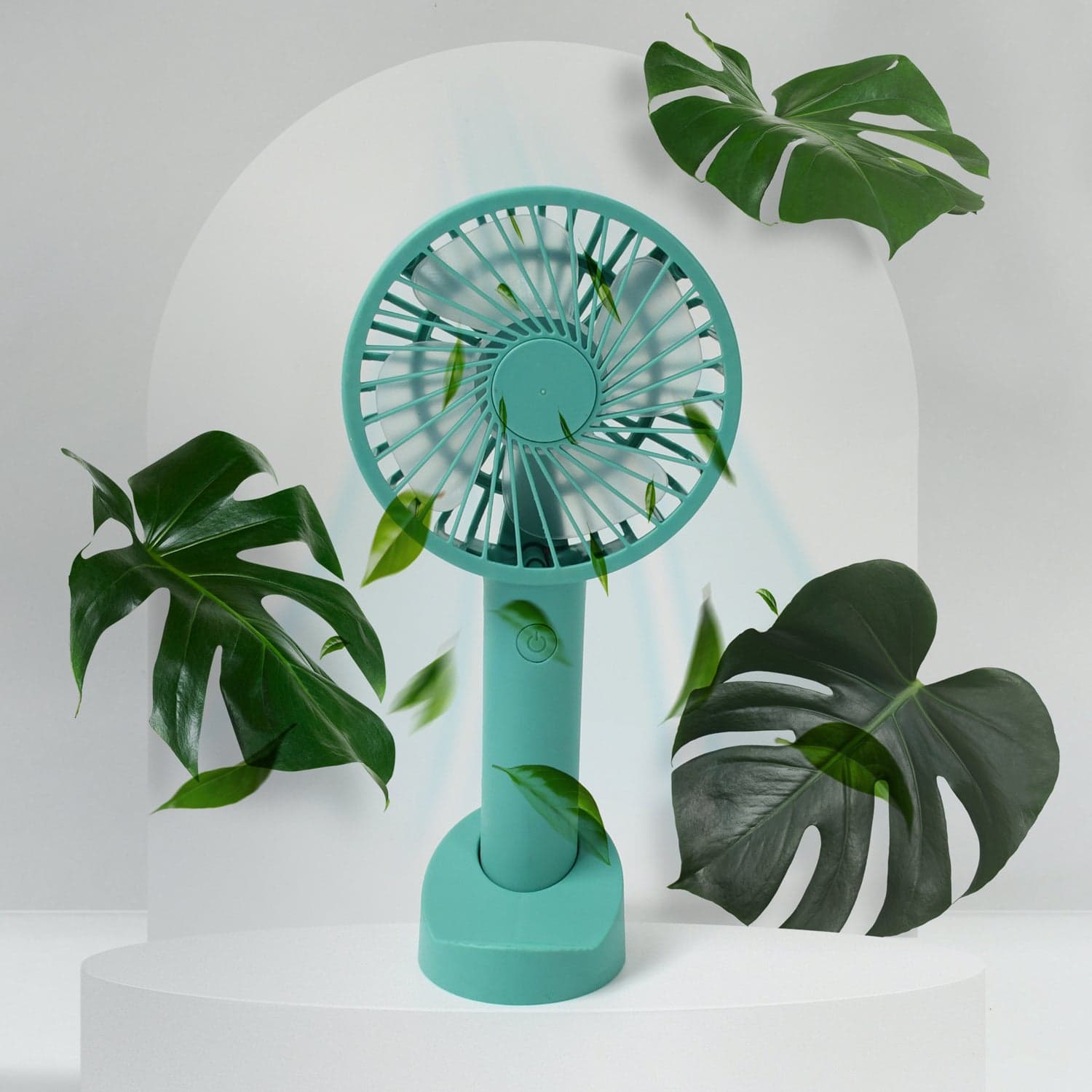 Portable Handheld Fan With 3 Speeds Battery Operated Fan Rechargeable Multi Colors As Base Phone Holder Fan (Battery Included) thumbnail 1