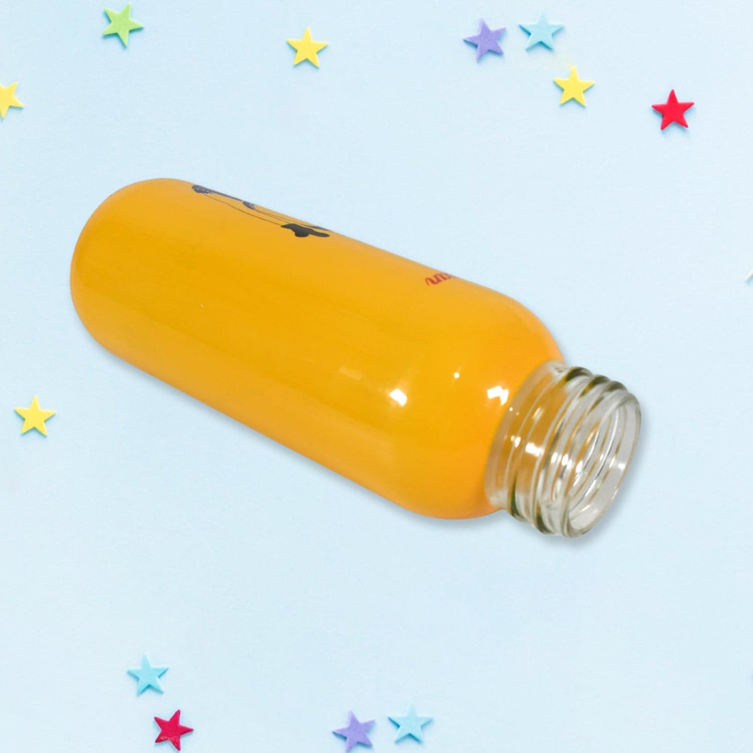 PORTABLE GLASS WATER BOTTLE, CREATIVE GLASS BOTTLE WITH GLASS WATER ( Mix Design) thumbnail 6