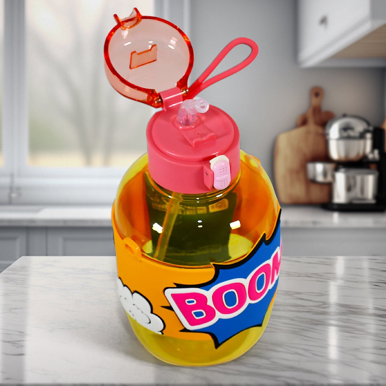 Cute Plastic Water Bottle With Adjustable Shoulder Strap thumbnail 3