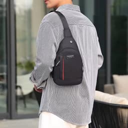 Waterproof Anti-Theft Crossbody Fanny Pack of (1 Pc, Black & Grey)