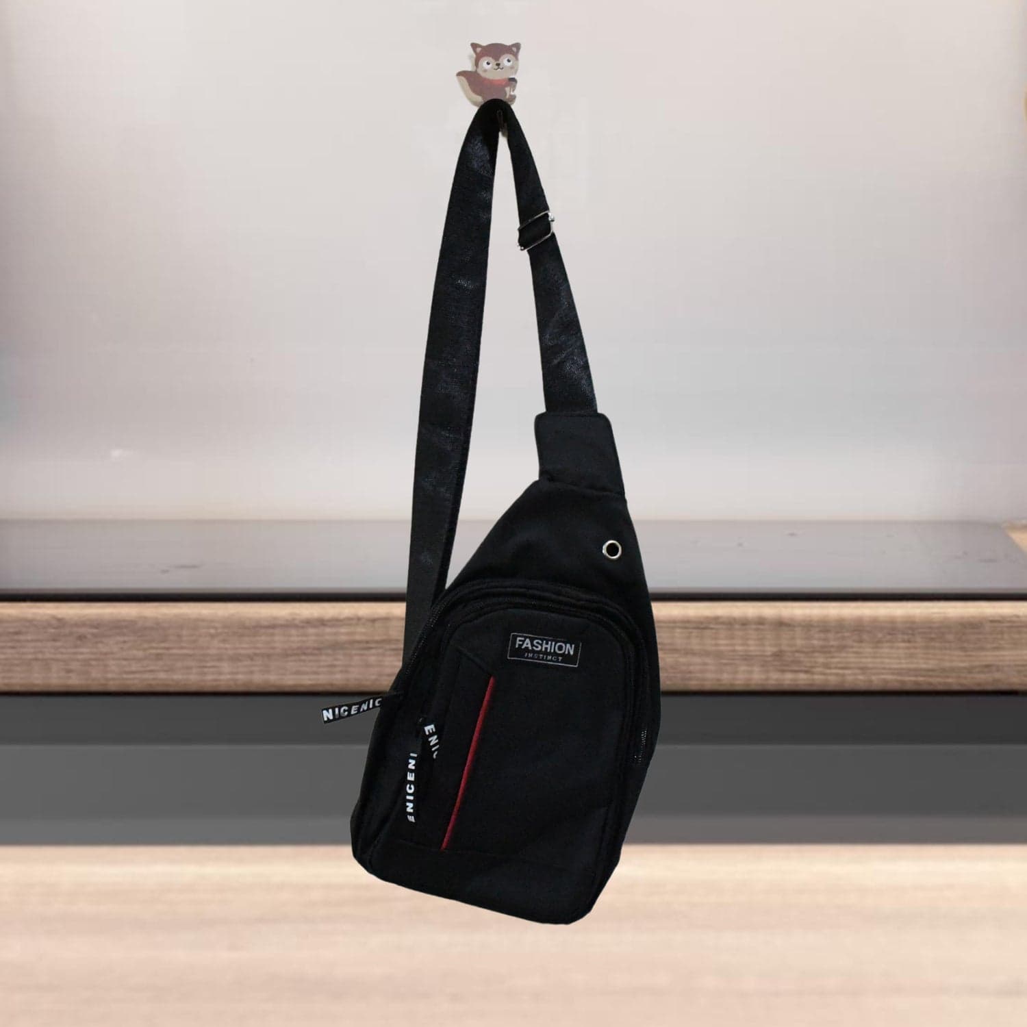 Waterproof Anti-Theft Crossbody Fanny Pack of (1 Pc, Black & Grey) thumbnail 6