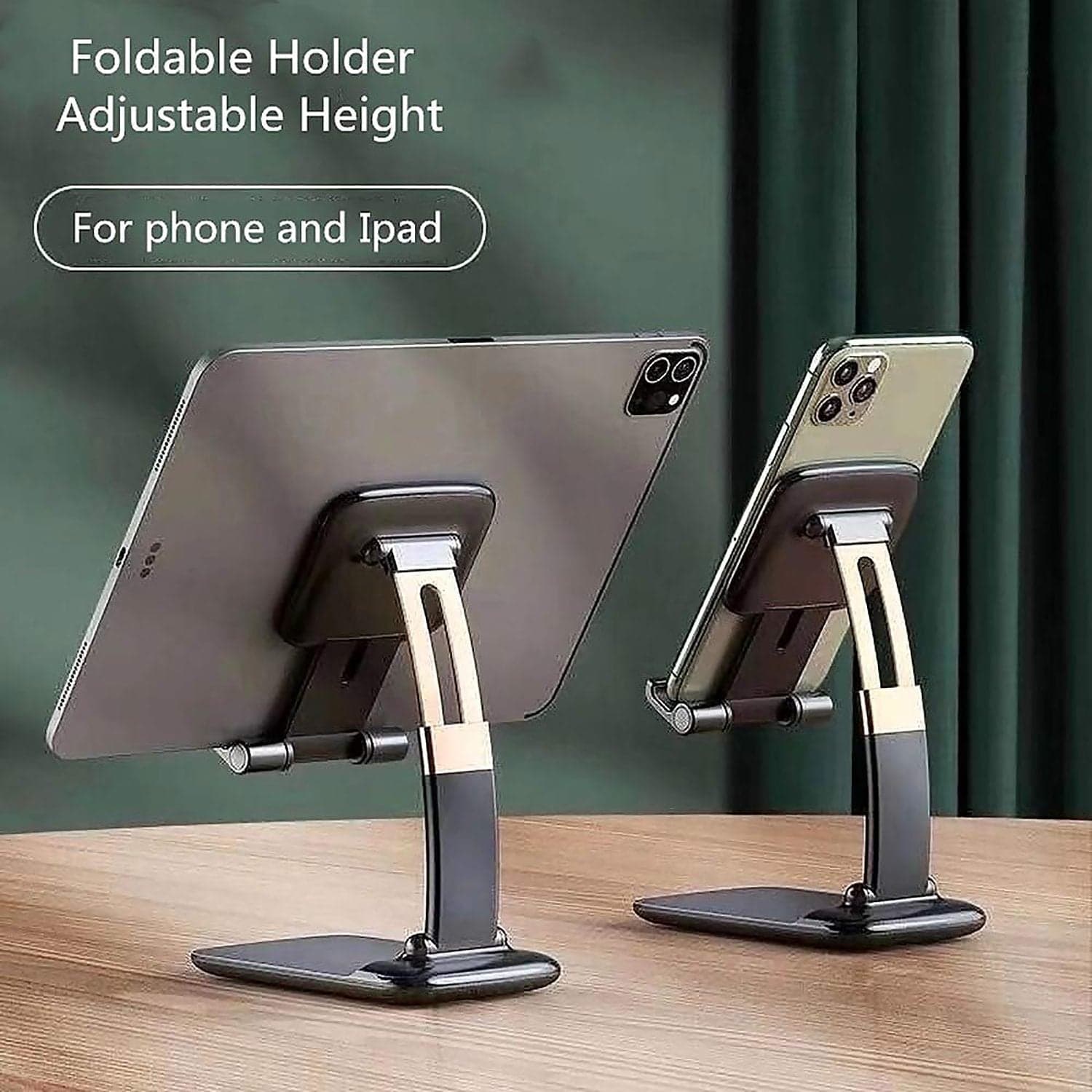 Phone Holder for Table, Foldable Universal Mobile Stand for Desk thumbnail 2