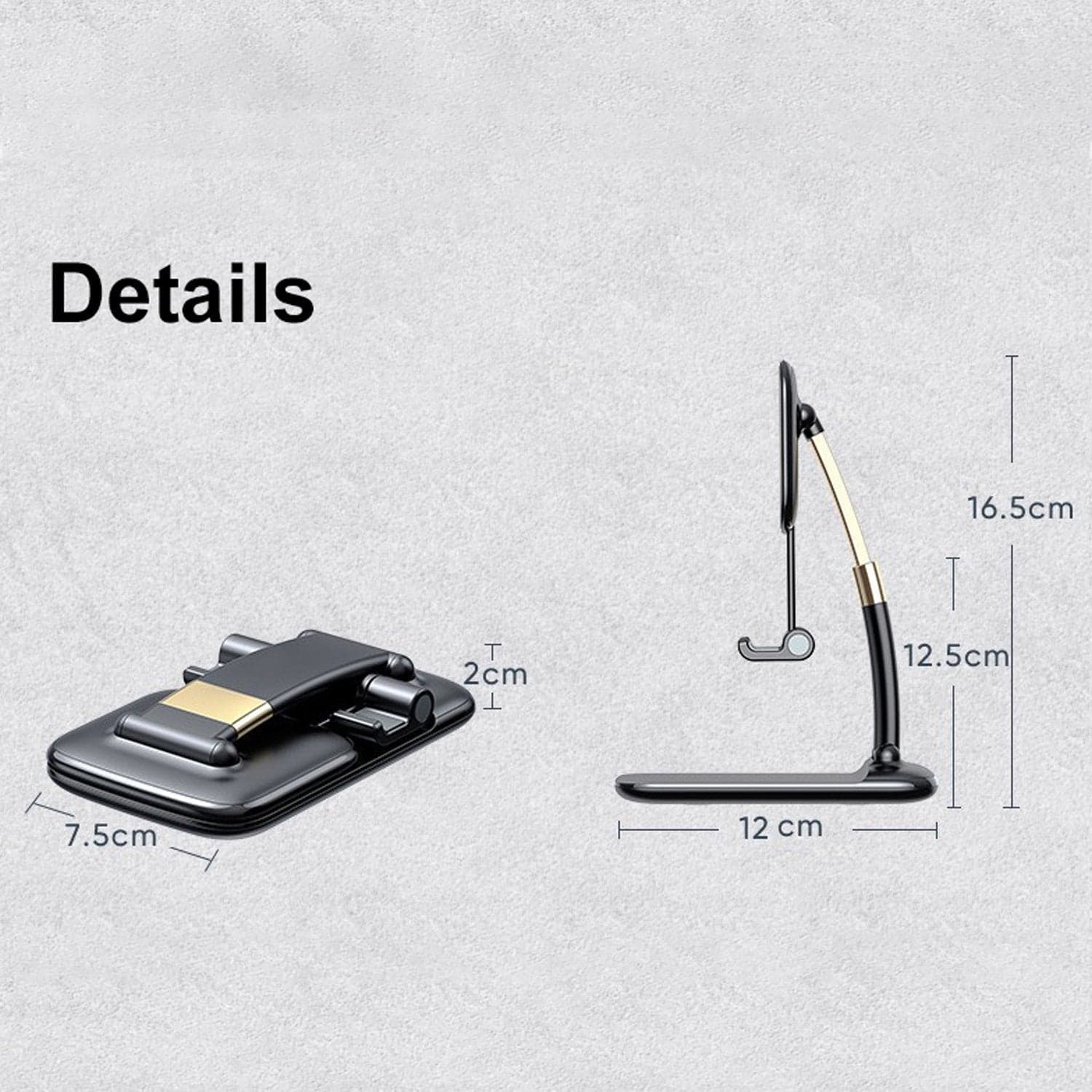 Phone Holder for Table, Foldable Universal Mobile Stand for Desk thumbnail 6