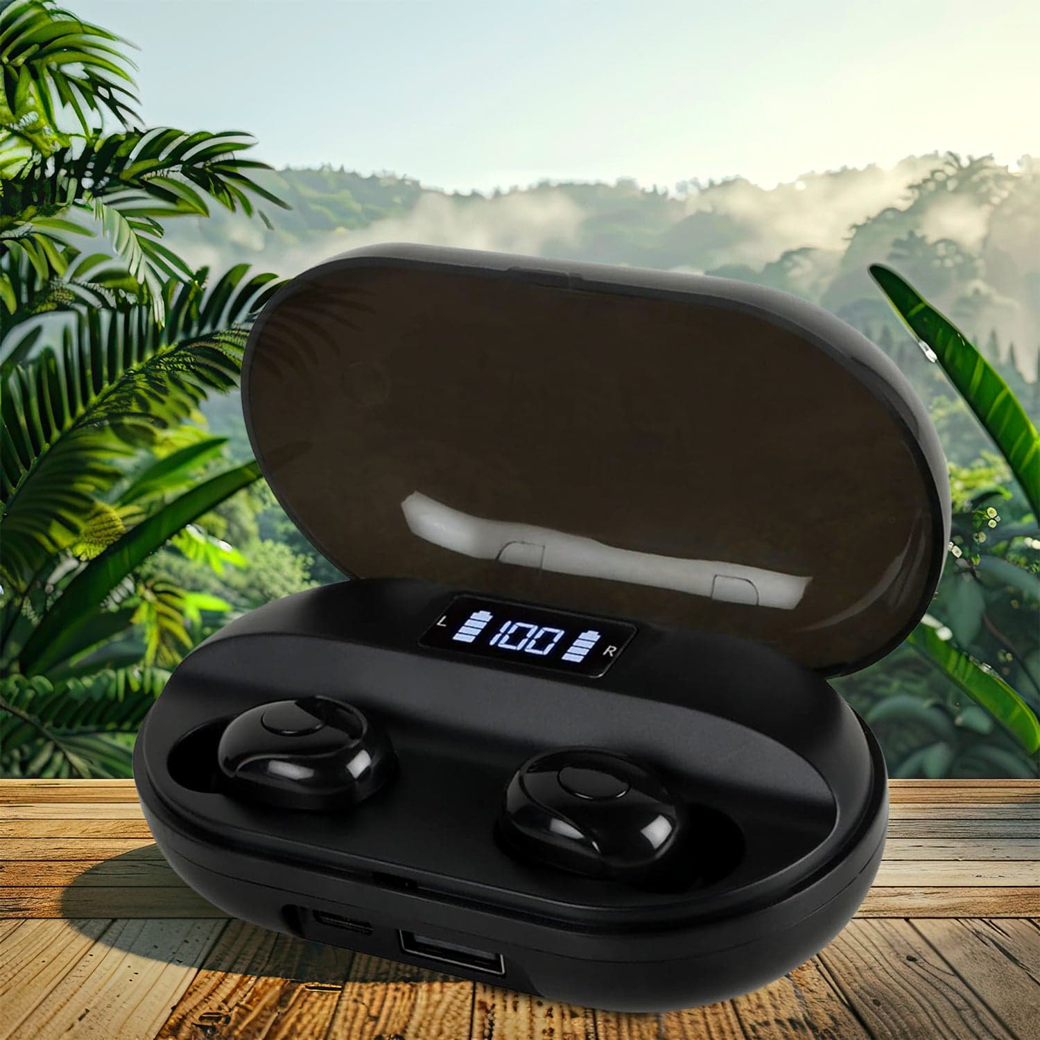 Tws Dual Pairing Earbuds with Mic Advanced ENC, Long Playtime Headset thumbnail 1