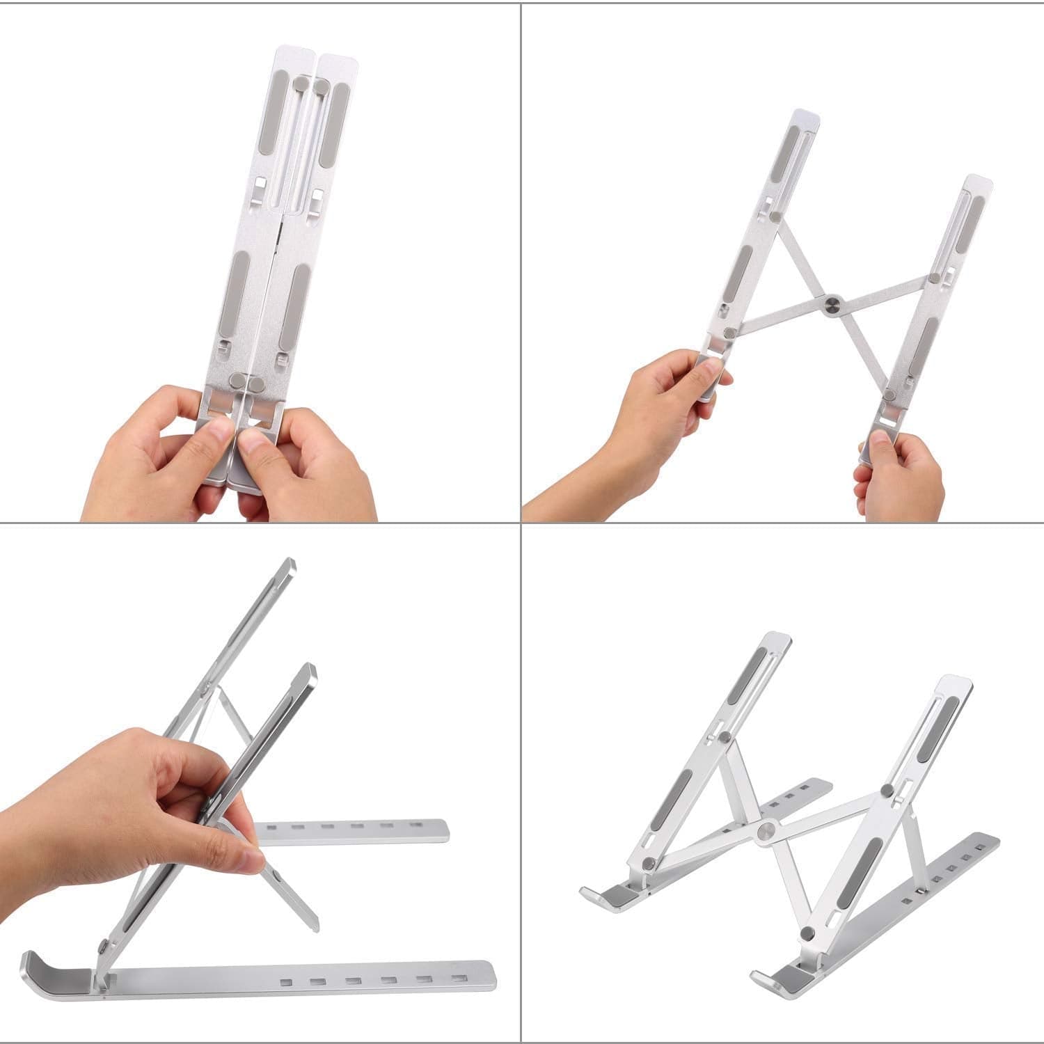 Metal Portable Laptop Stand of 6-Angle Adjustable Riser for Laptops, Phones & Tablets thumbnail 5