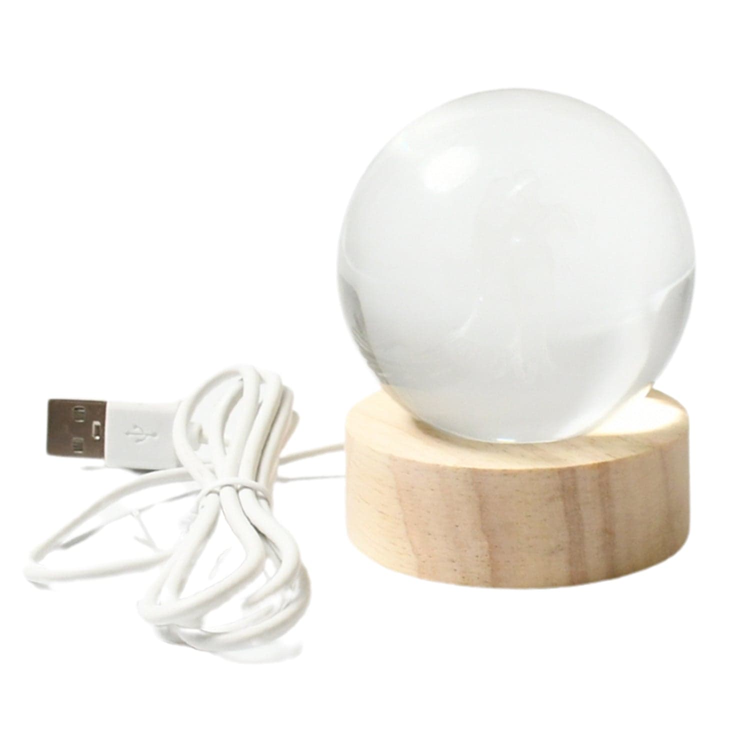 3D Crystal Ball Night Light Gifts for Women Gifts for Men thumbnail 5
