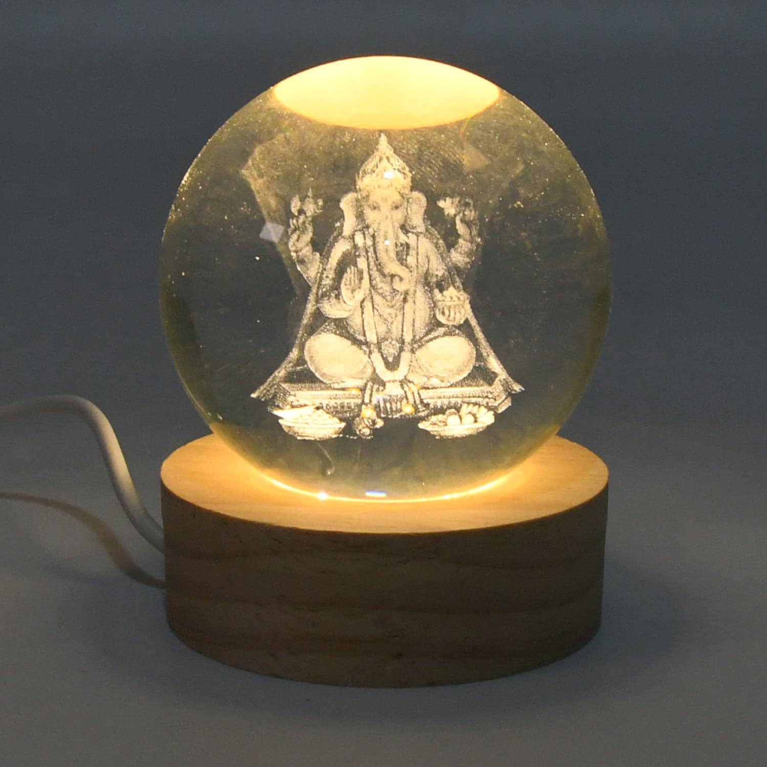 3D Crystal Ball Night Light Gifts for Women Gifts for Men thumbnail 6