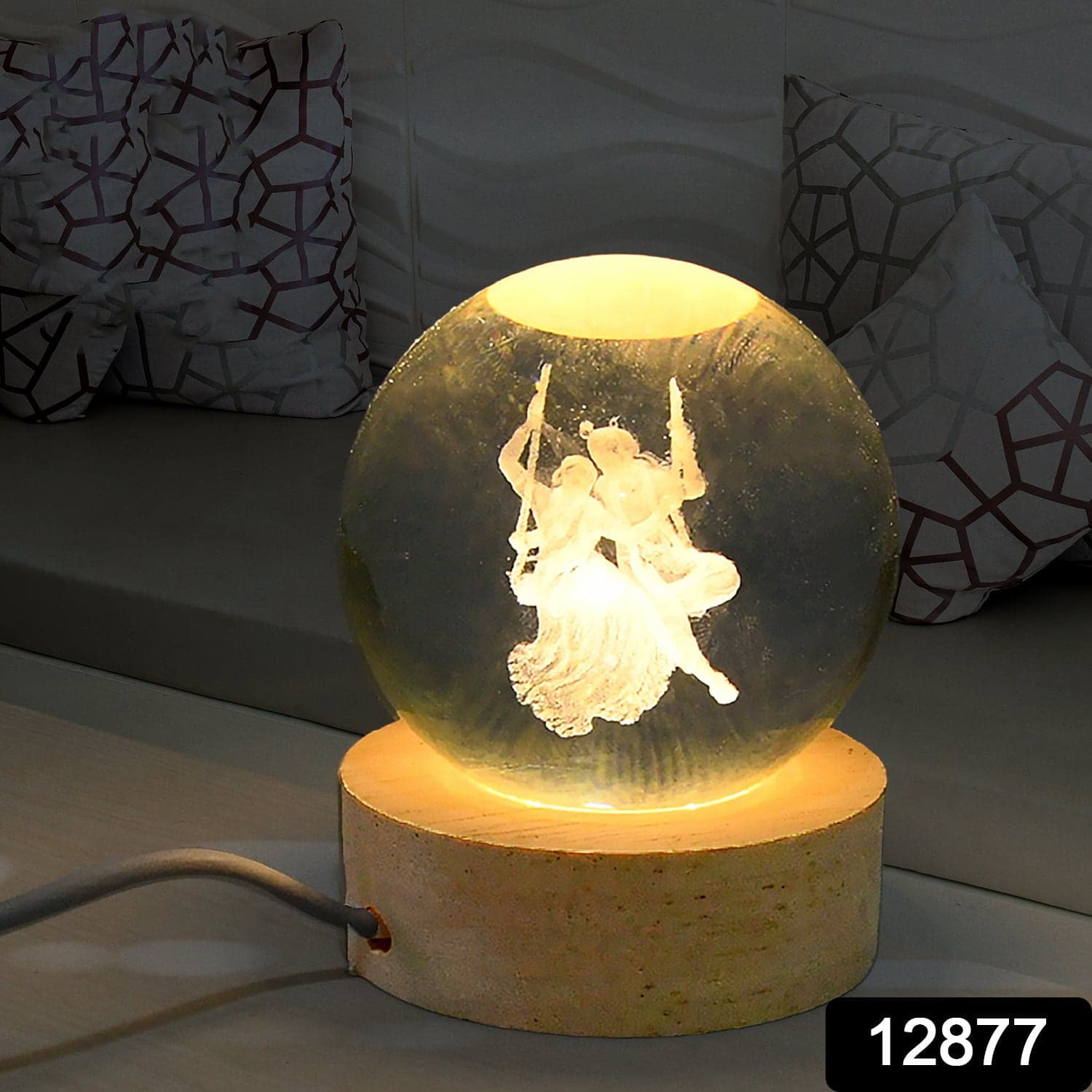3D Crystal Ball lamps for Bedroom 3D Lamps for Gifting (1 Pc) thumbnail 2
