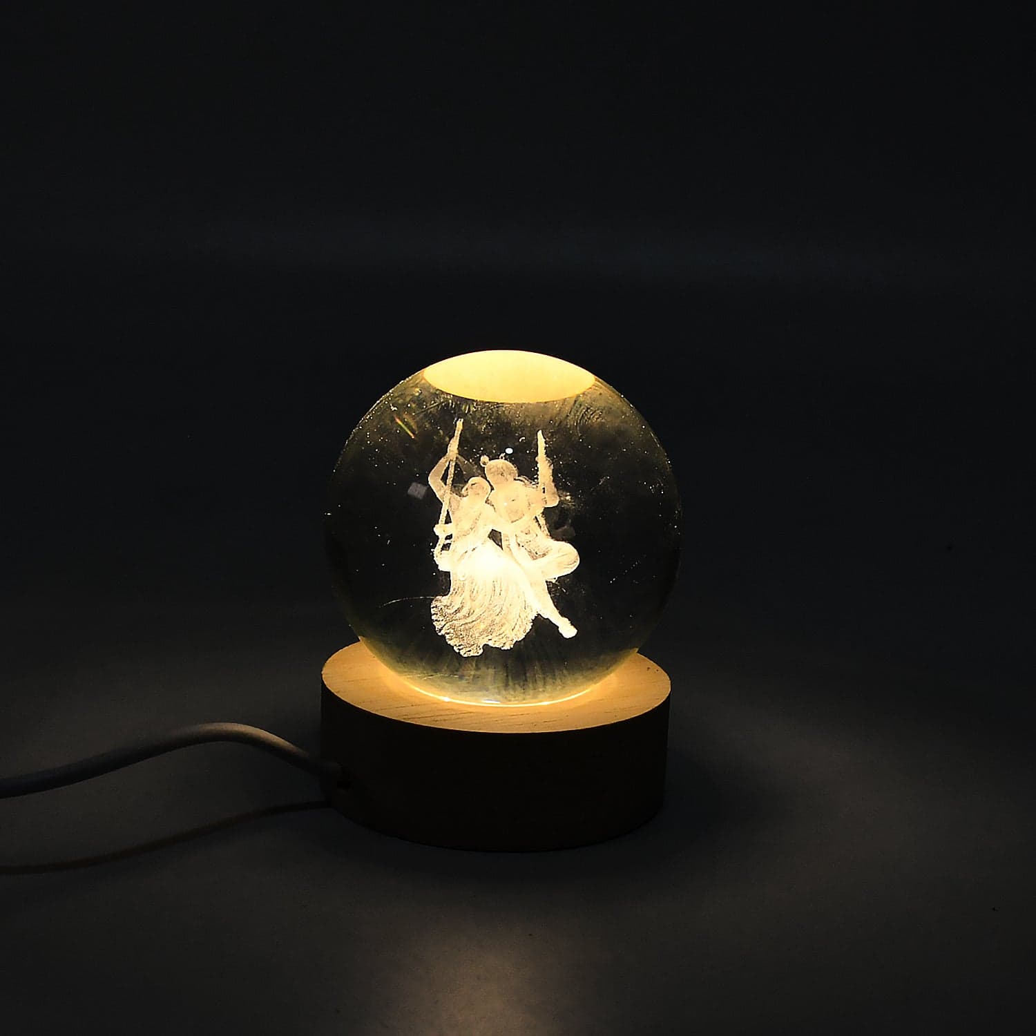 3D Crystal Ball lamps for Bedroom 3D Lamps for Gifting (1 Pc) thumbnail 3