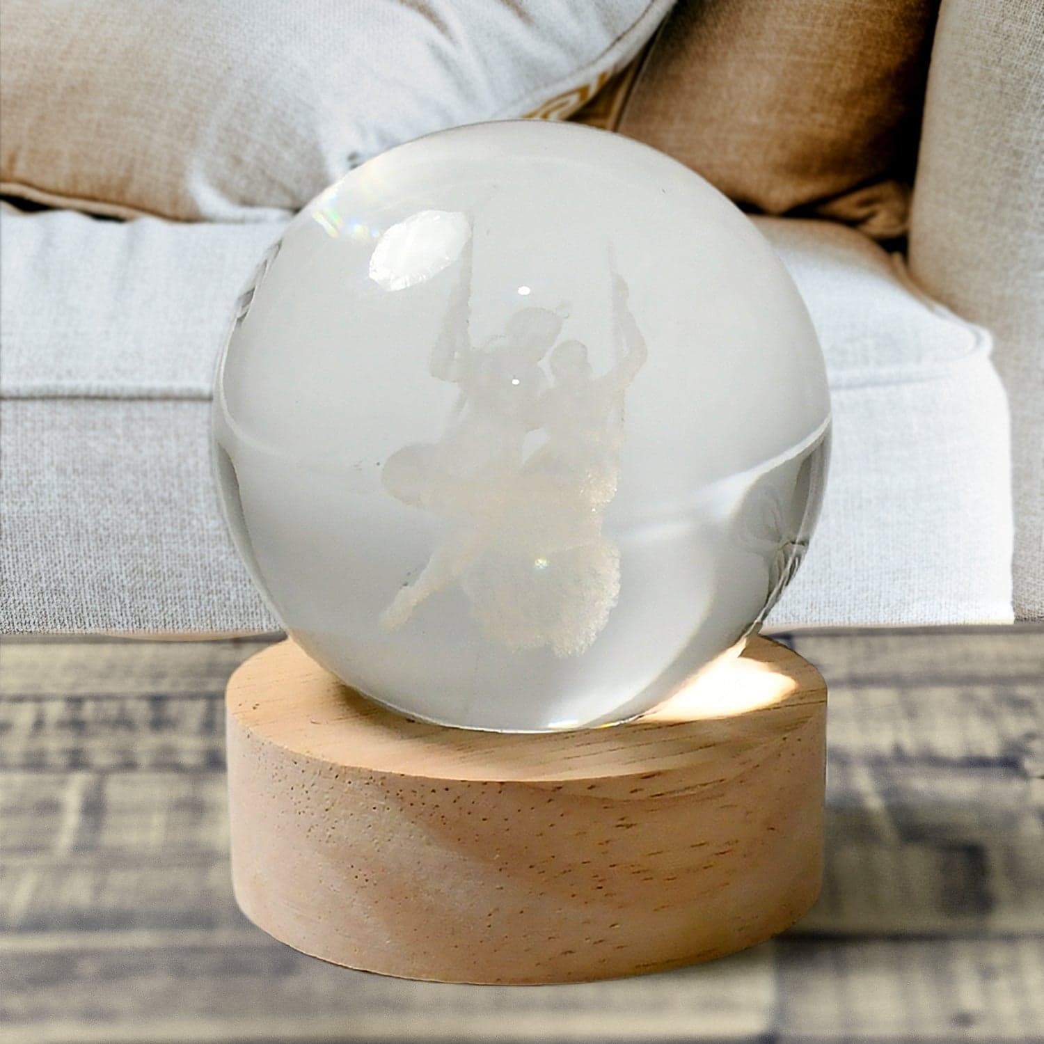 3D Crystal Ball lamps for Bedroom 3D Lamps for Gifting (1 Pc) thumbnail 4