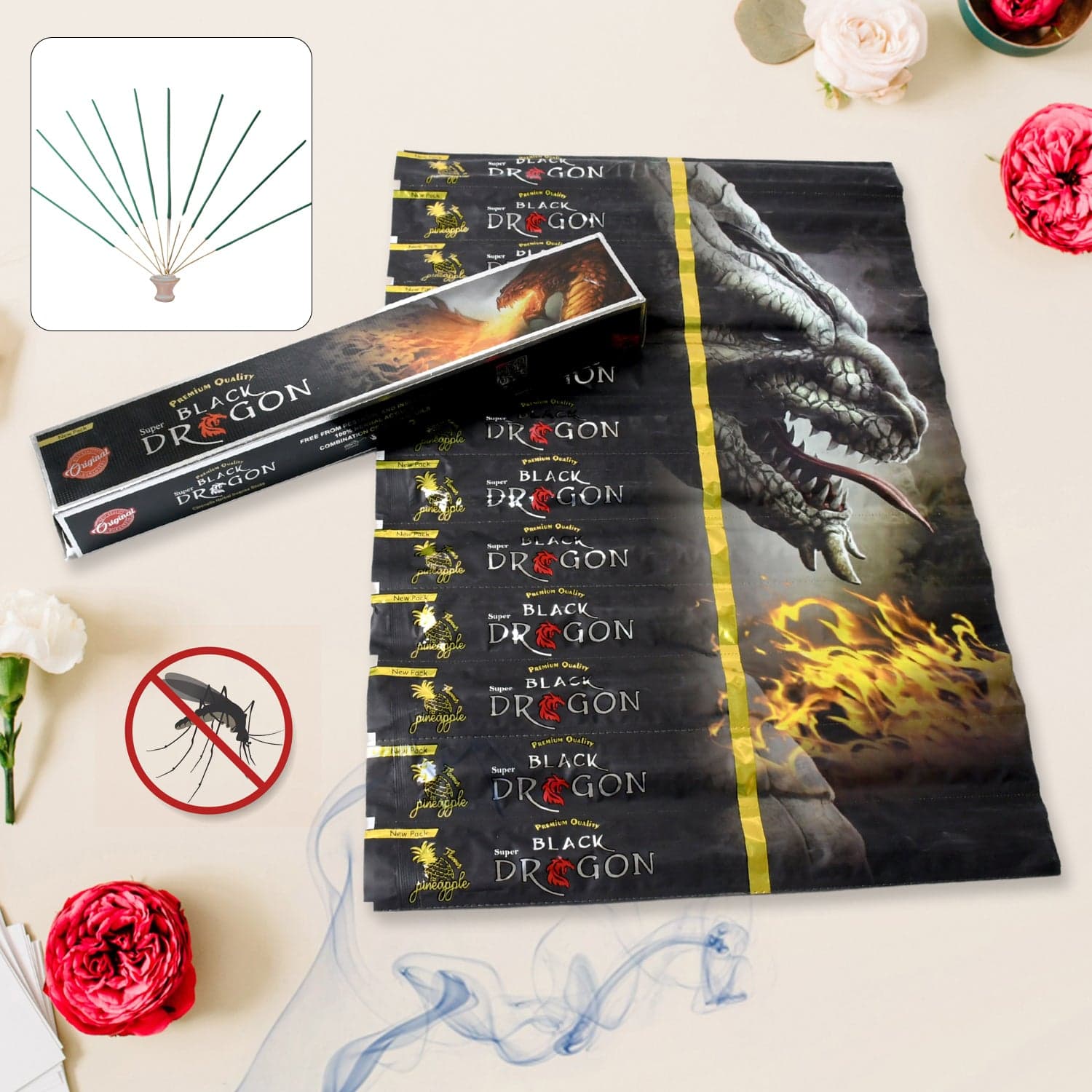 Mosquito Agarbatti Stick Herbal Mosquito Agarbatti 1 Box ( 12 Packet / 120 Sticks ) ( Incense Stick ) thumbnail 7