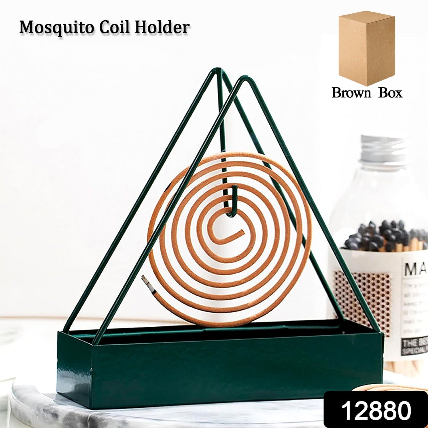 Triangular Iron Mosquito Coil Holder of Stylish Outdoor Incense Holder thumbnail 2
