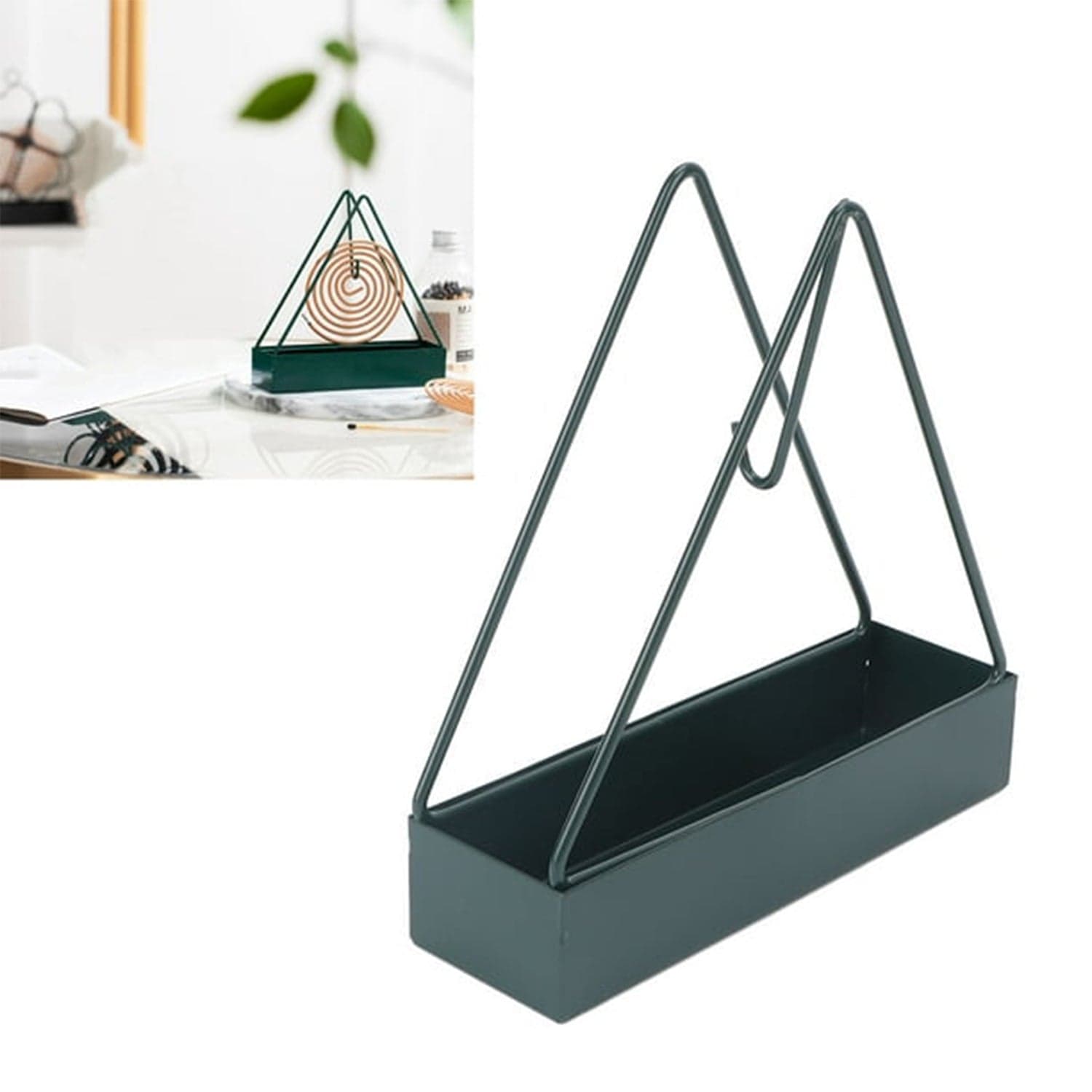 Triangular Iron Mosquito Coil Holder of Stylish Outdoor Incense Holder thumbnail 4