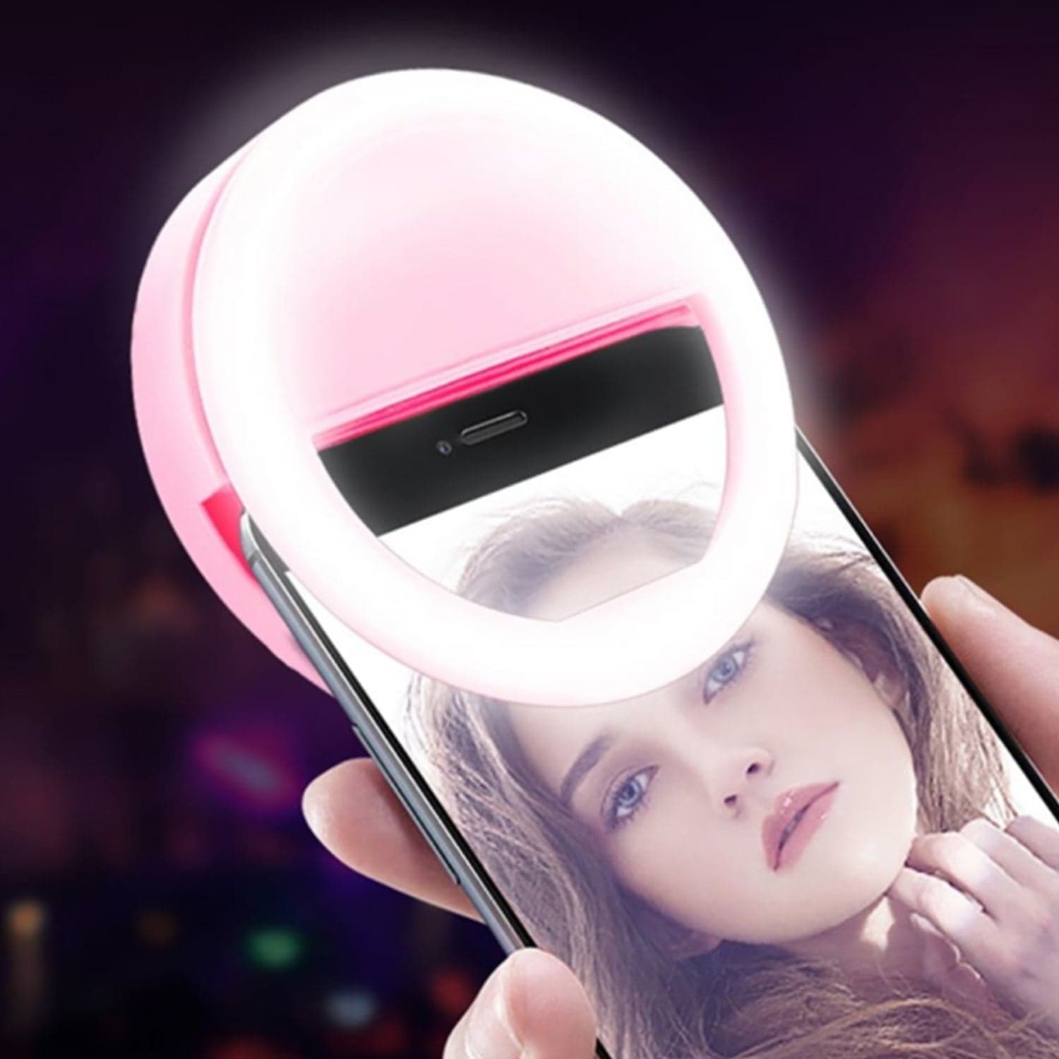 Phone Selfie Ring Light of Battery Operated Clip-On Light for Smartphone Photography (Battery Not Included) thumbnail 1