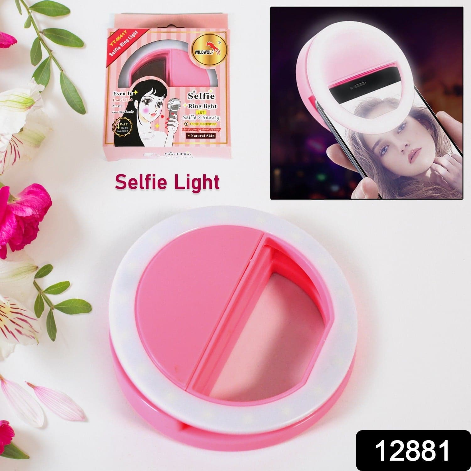 Phone Selfie Ring Light of Battery Operated Clip-On Light for Smartphone Photography (Battery Not Included) thumbnail 2