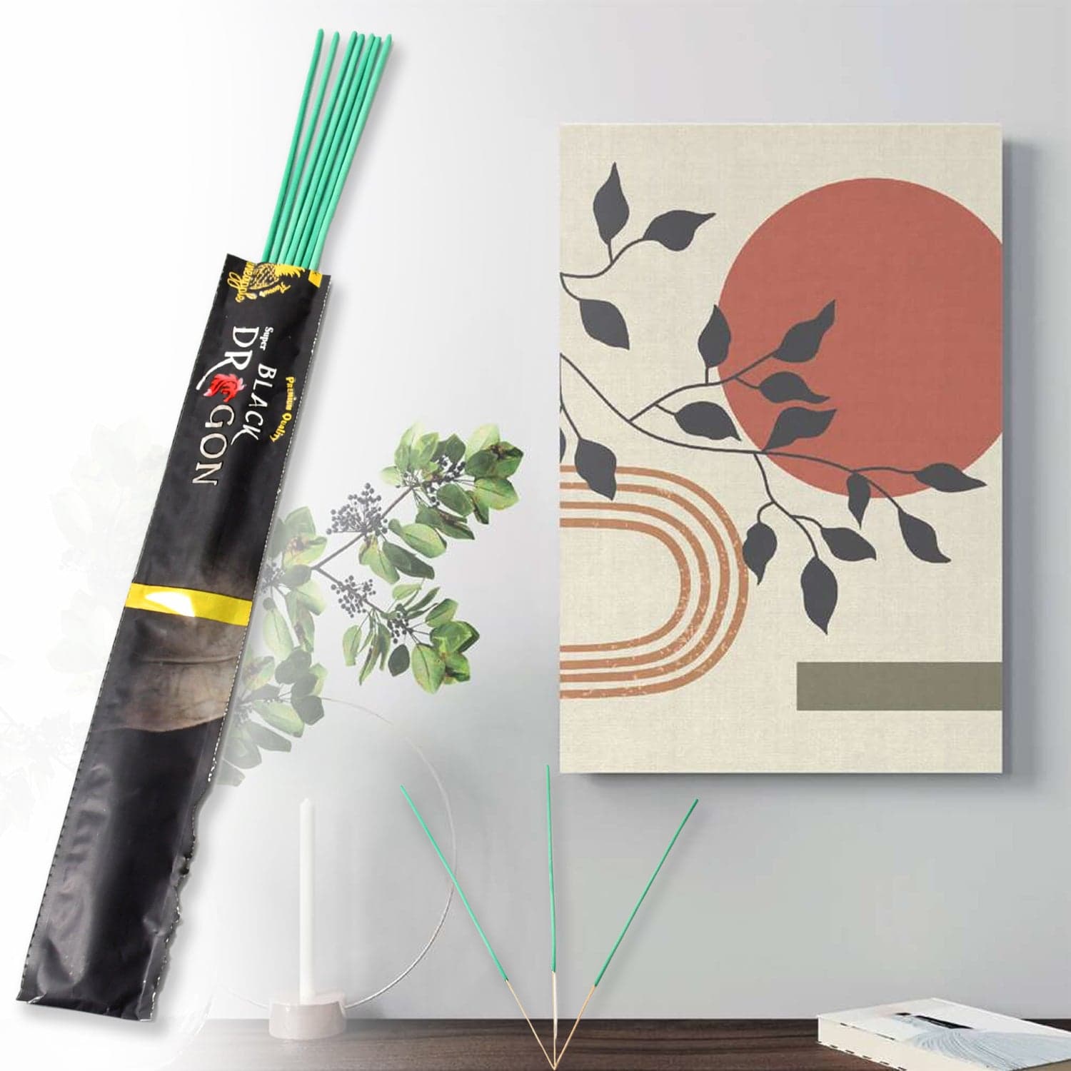 Mosquito Agarbatti Stick Herbal Mosquito Agarbatti (1 Packet / 10 Sticks) (Incense Stick) thumbnail 4