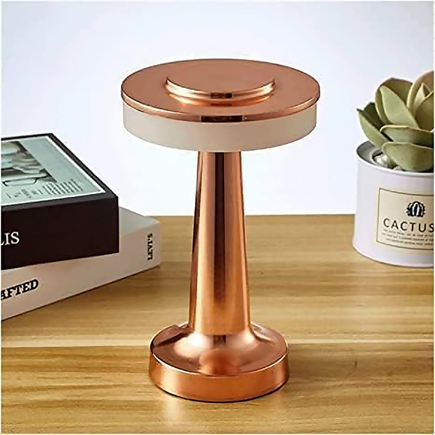 Touch Led Metal Desk Lamp Of Usb Rechargeable, 3 Colors/Brightness Levels, Dimmable Eye Protection (1 Pc) thumbnail 1