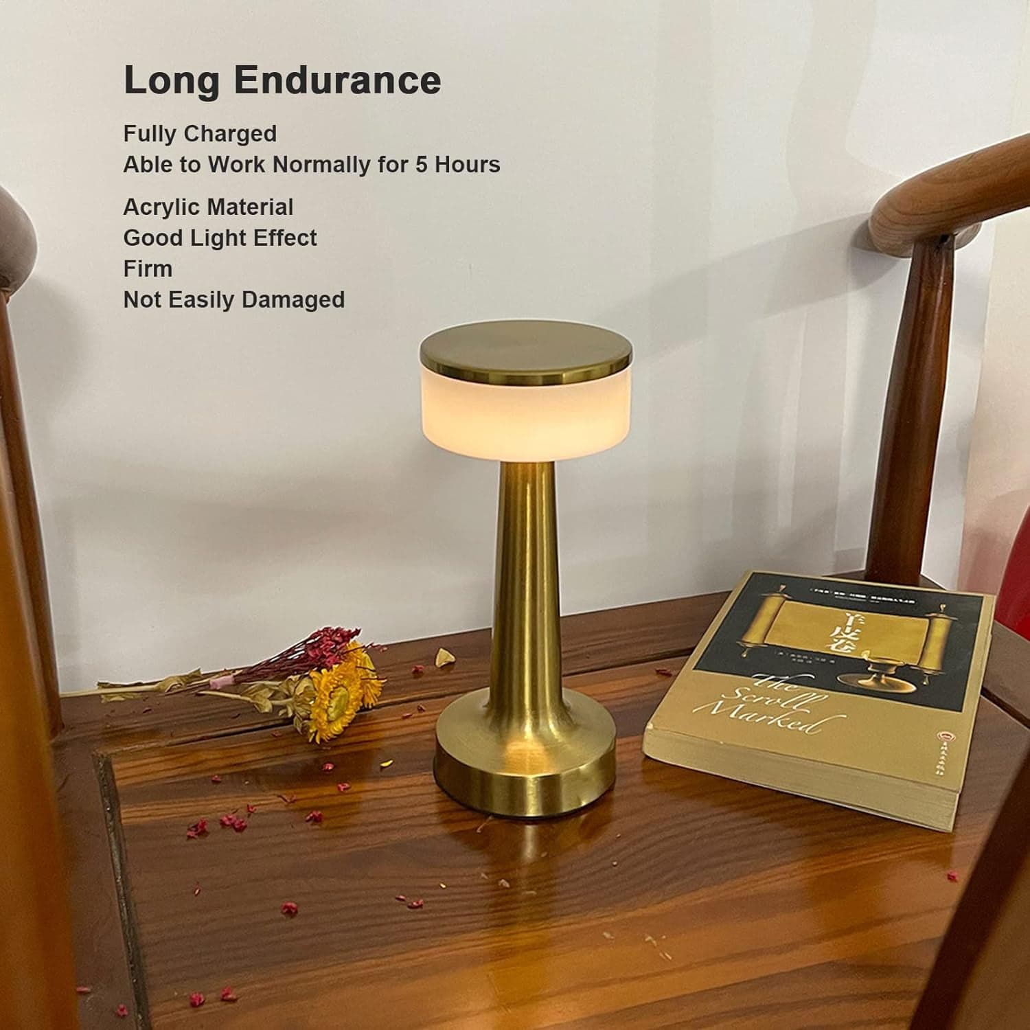 Touch LED Lamp of USB, 3 Colors, 3 Brightness Levels (1 Pc, Metal) thumbnail 3