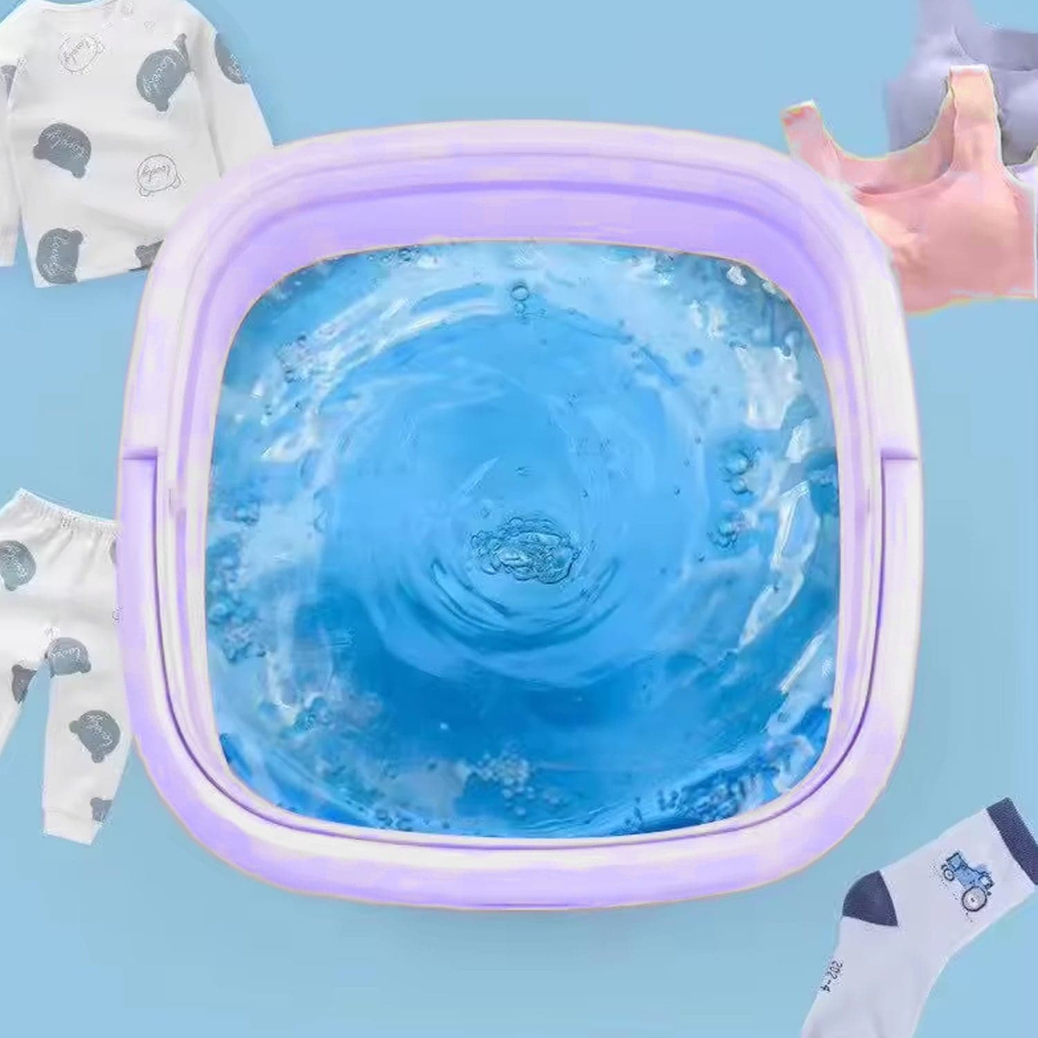 Folding Washing Machine Mini Portable Washing Machine ID-12897 thumbnail 6