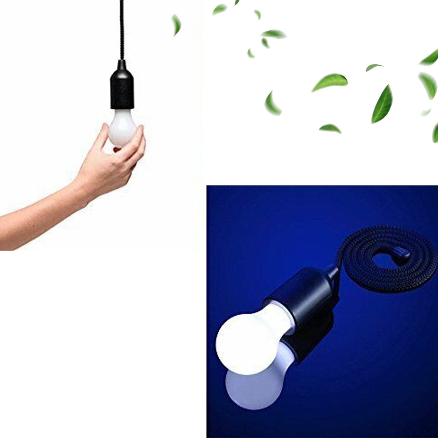 LED Pull Cord Light of Hanging Black LED Bulb (1 Pc) thumbnail 3