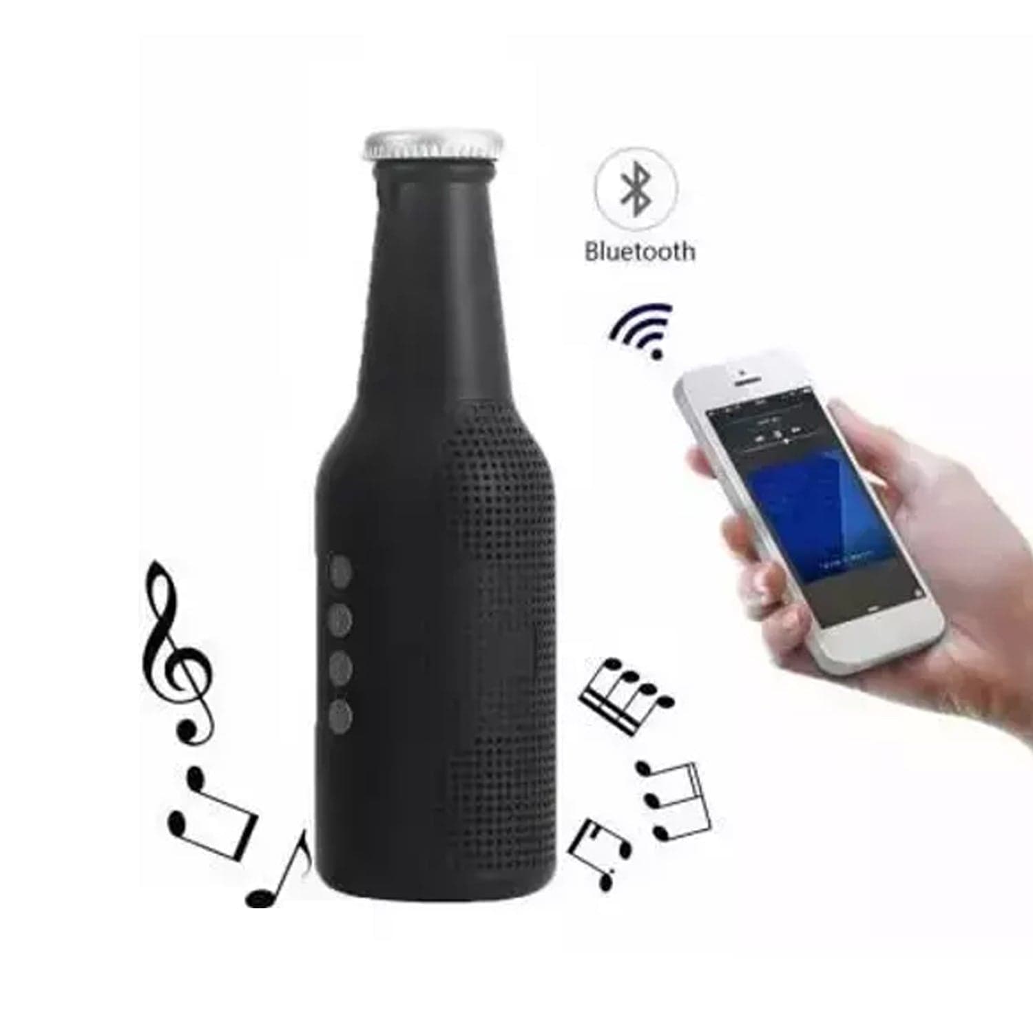Bottle-Shaped Wireless Bluetooth Speaker with FM, USB & AUX Support thumbnail 7