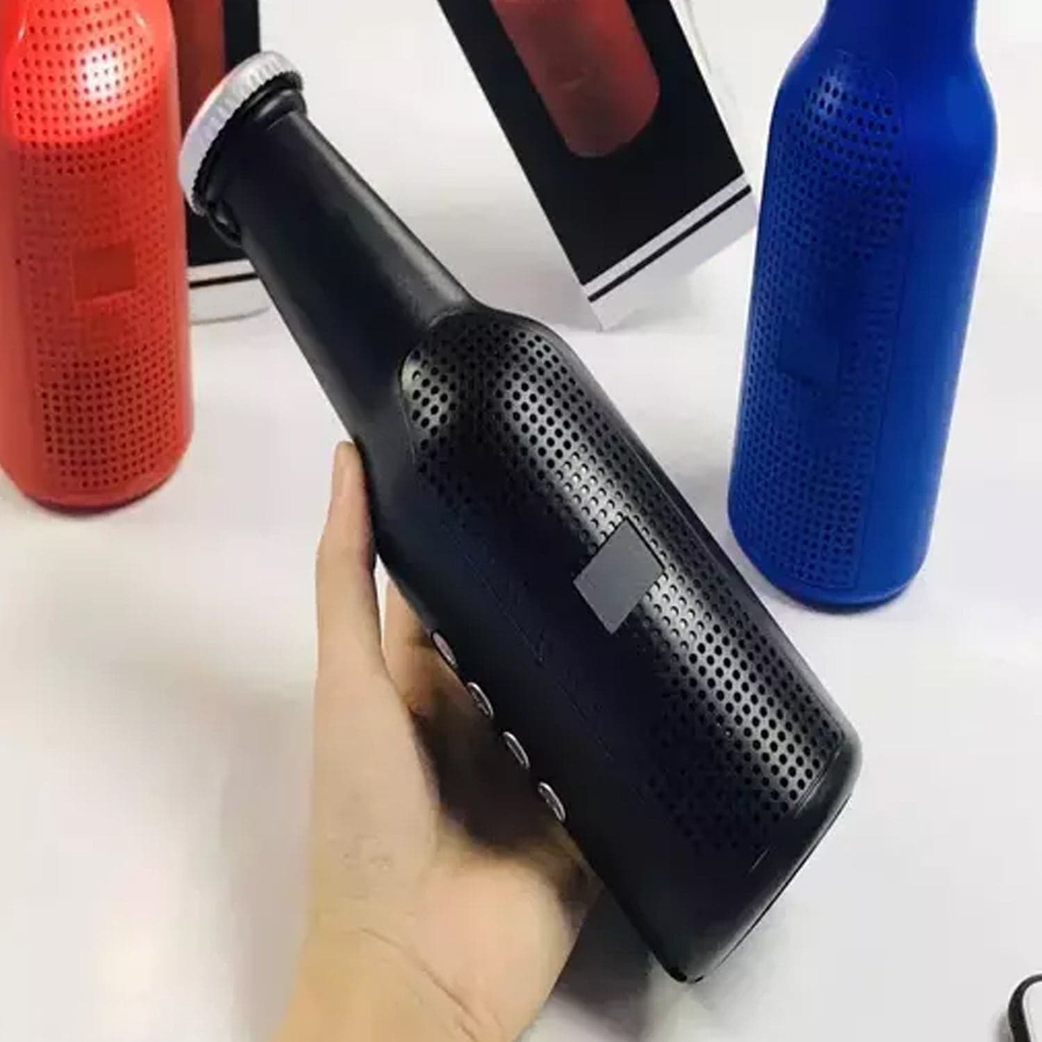 Bottle-Shaped Wireless Bluetooth Speaker with FM, USB & AUX Support thumbnail 10