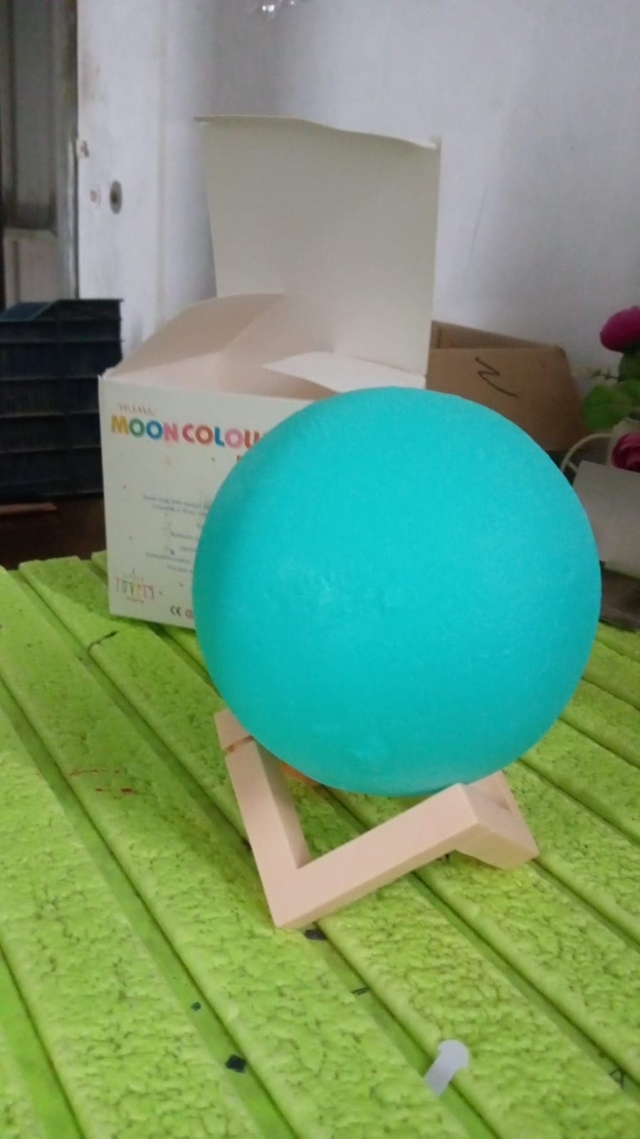 Moon Night Lamp with Plastic Stand Night Lamp for Bedroom (19 x14 Cm / 1 Pc) thumbnail 8