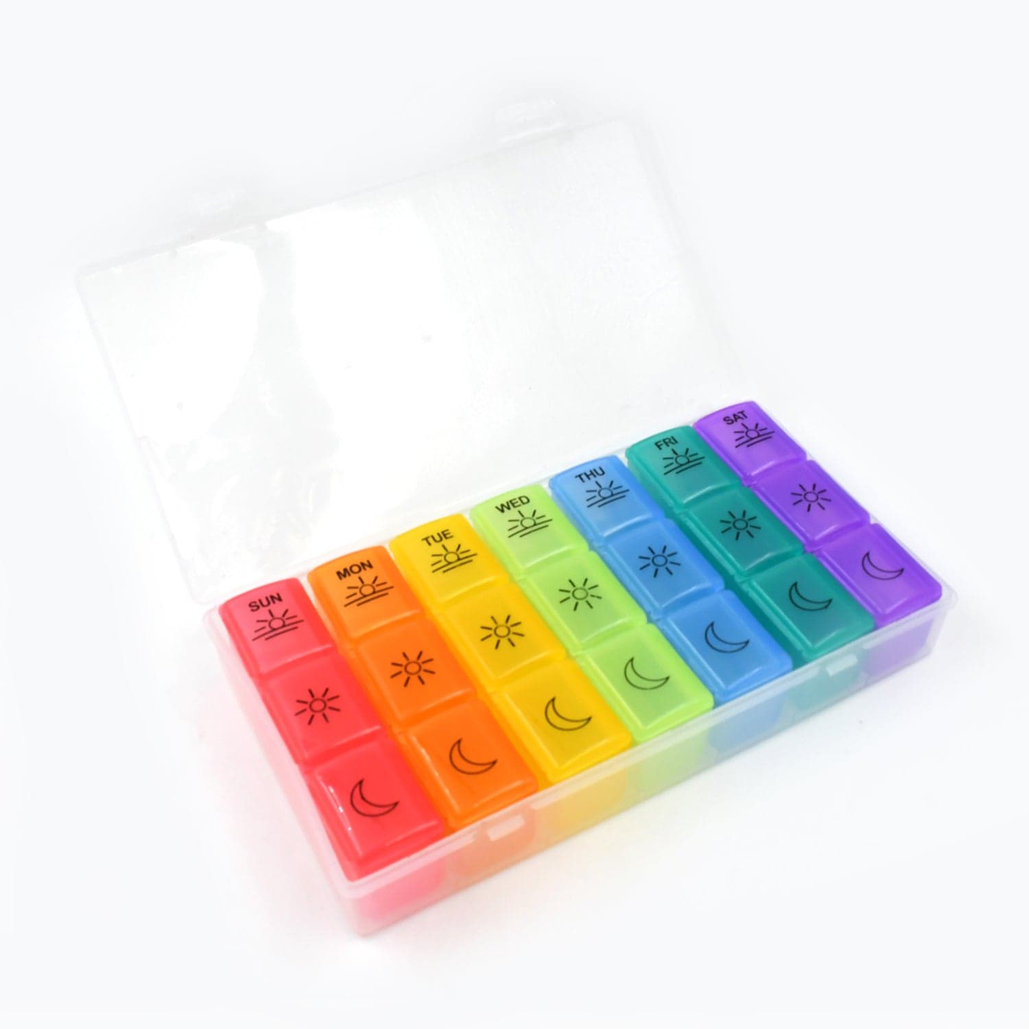 Pill Box 7 Day Weekly Medicine Organizer Daily Planner Easy To Use Bpa Free (21 Grid) thumbnail 5