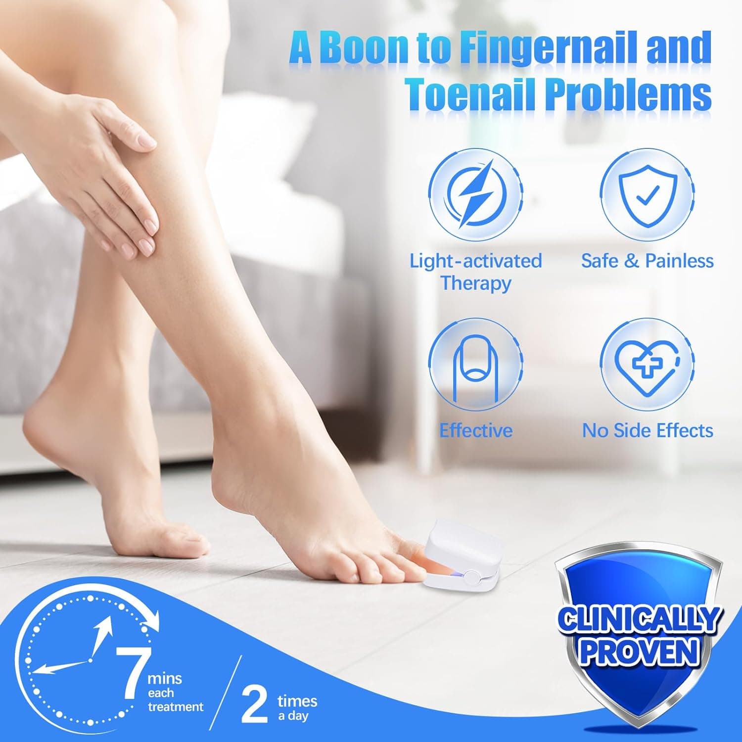 Rechargeable Nail Fungus Laser Of Anti-Fungal Device For Toenails thumbnail 9