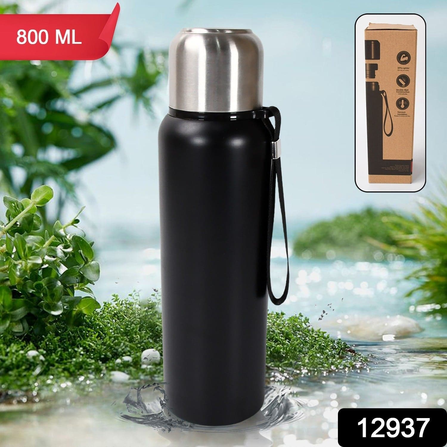 Stainless Steel Water Bottle (800ML) thumbnail 2