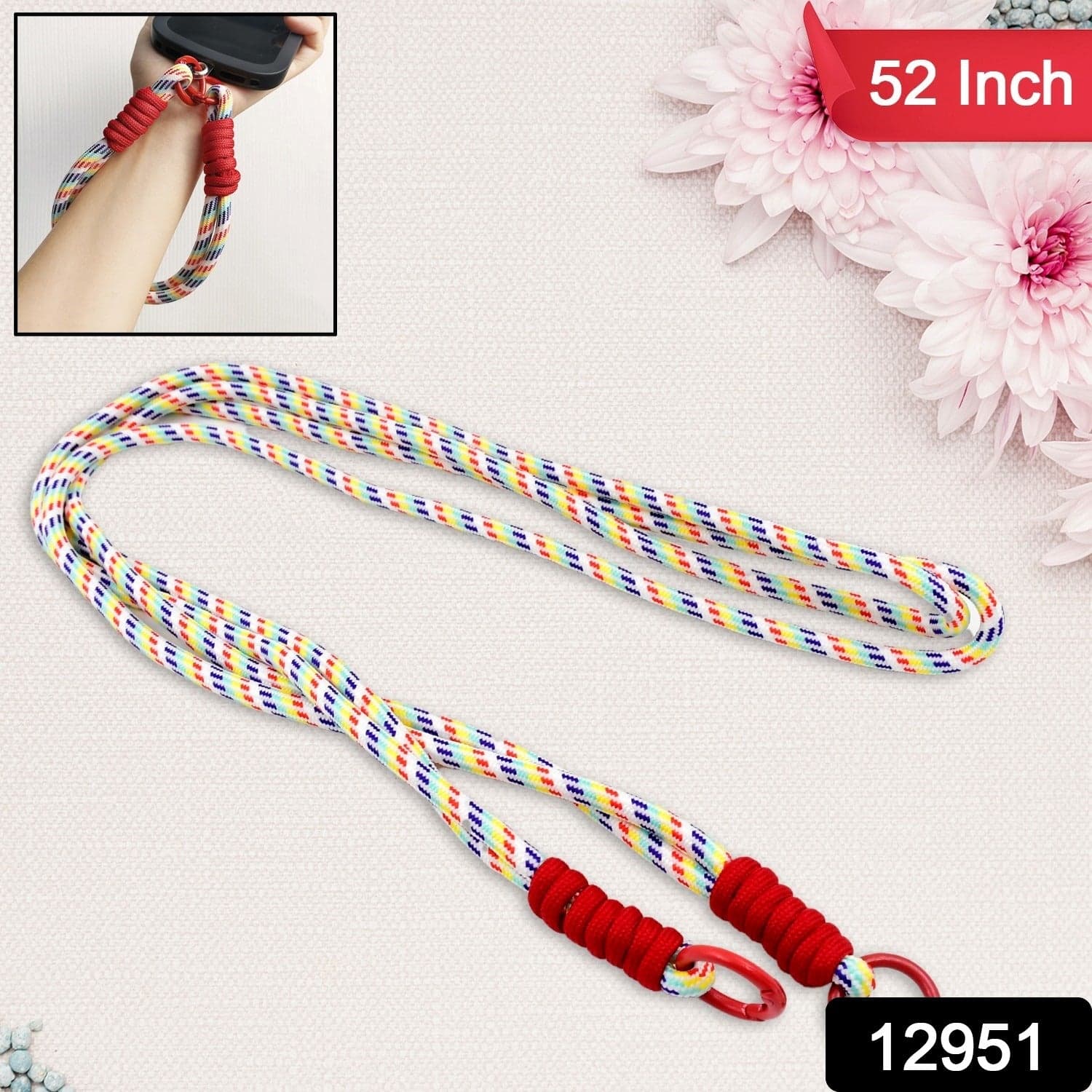 Universal Lanyard For Phone, Cross-Body Cell Phone Lanyard With All Smartphones (1 Pc / 52 Inch / Multicolor) thumbnail 2