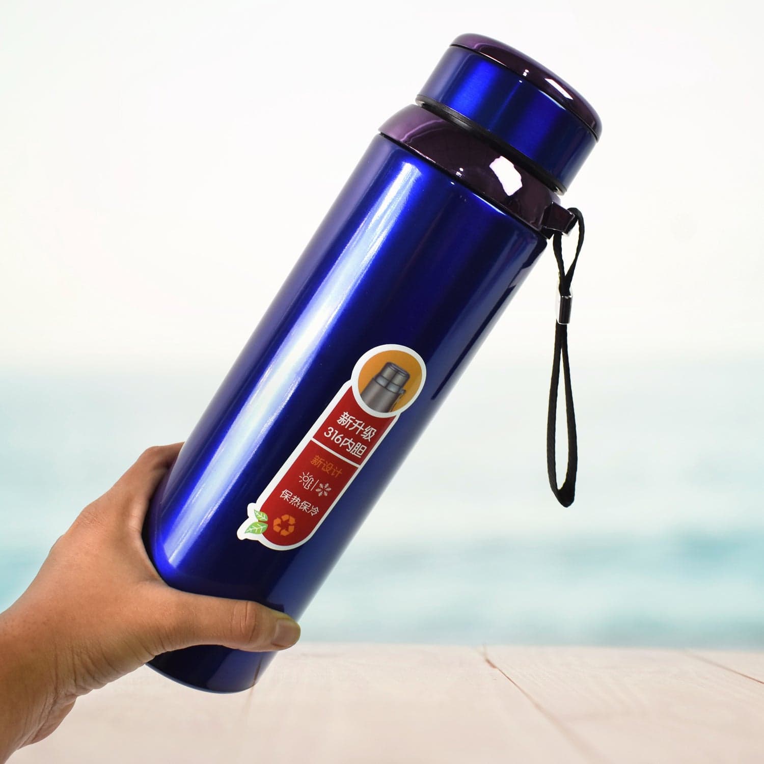 Vacuum Insulated Stainless Steel Bottle, Double Walled (Approx 1000 Ml / 1 Pc / Mix Color) thumbnail 8